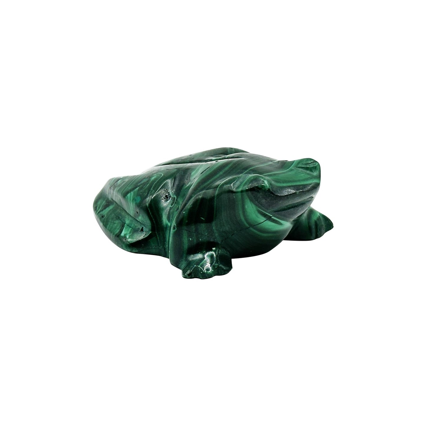 Natural Malachite Frog Carving - Gem Avenue