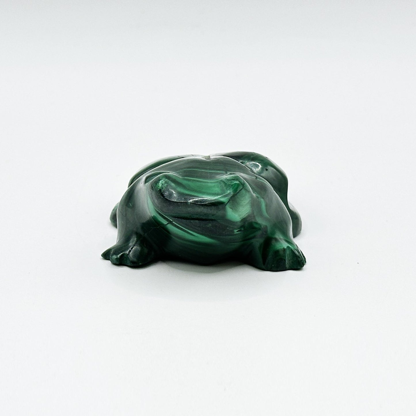 Natural Malachite Frog Carving - Gem Avenue