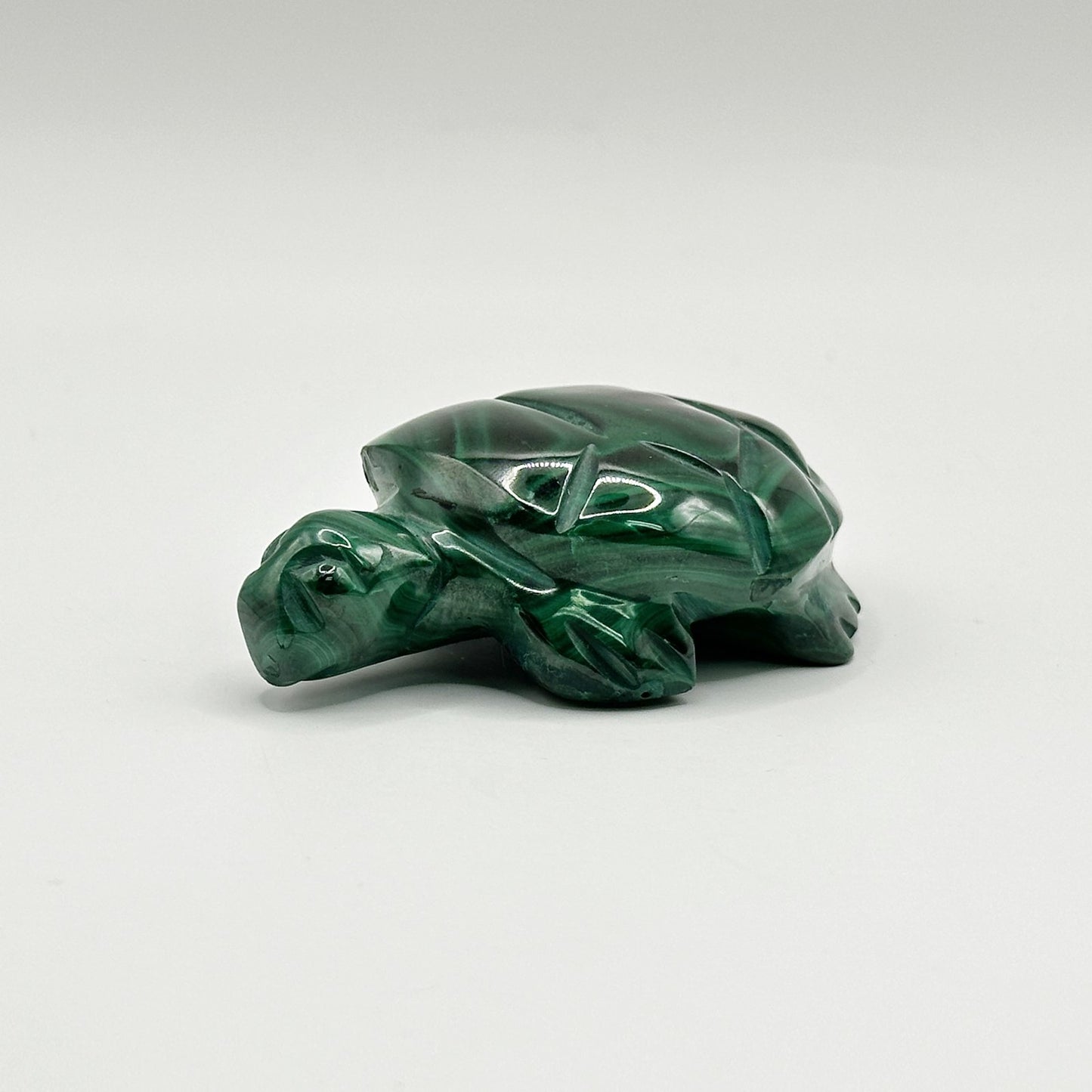 Natural Malachite Turtle Carving - Gem Avenue
