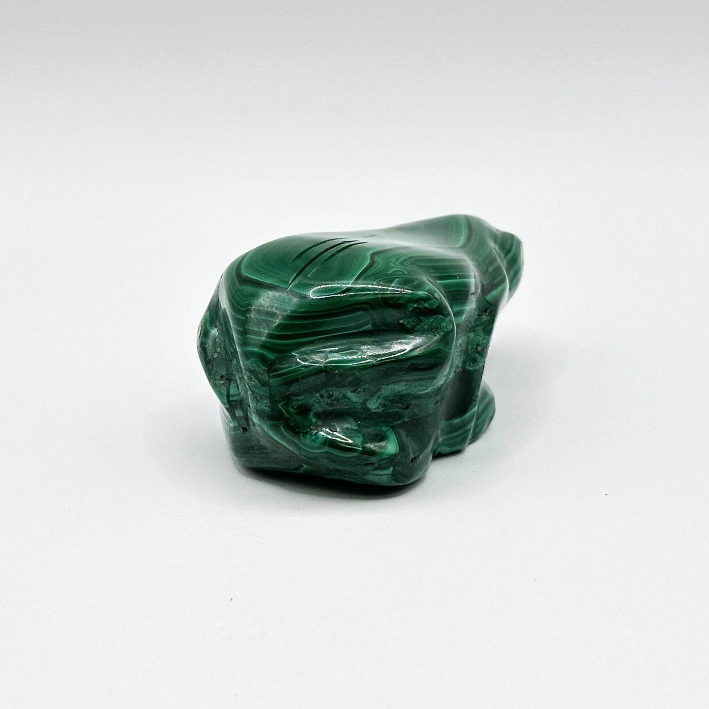 Natural Malachite Frog Carving - Gem Avenue