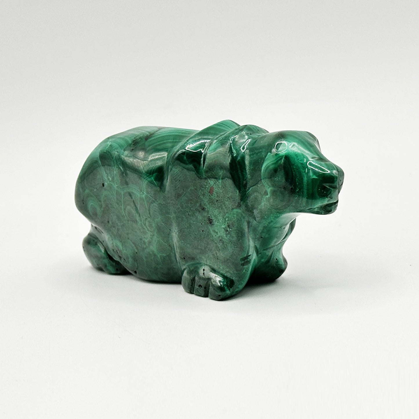 Natural Malachite Seal Carving - Gem Avenue