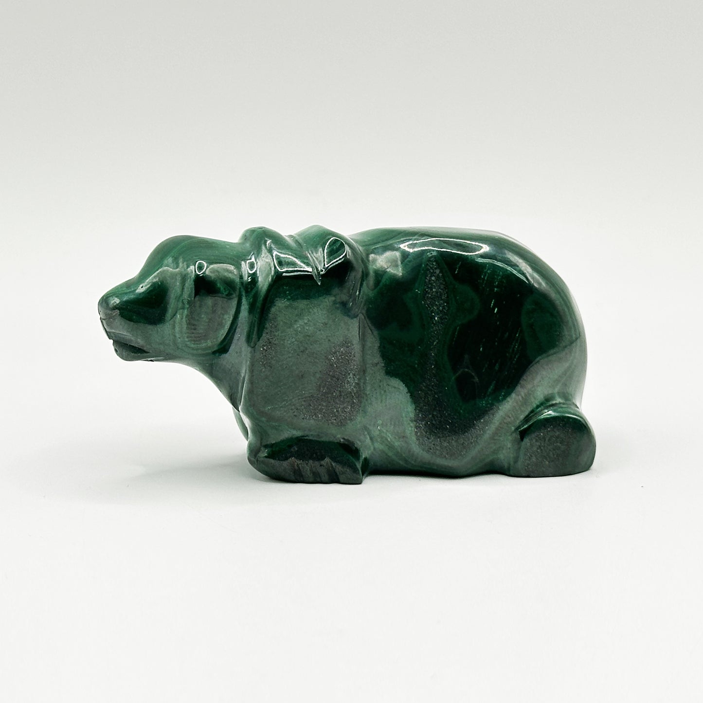Natural Malachite Seal Carving - Gem Avenue