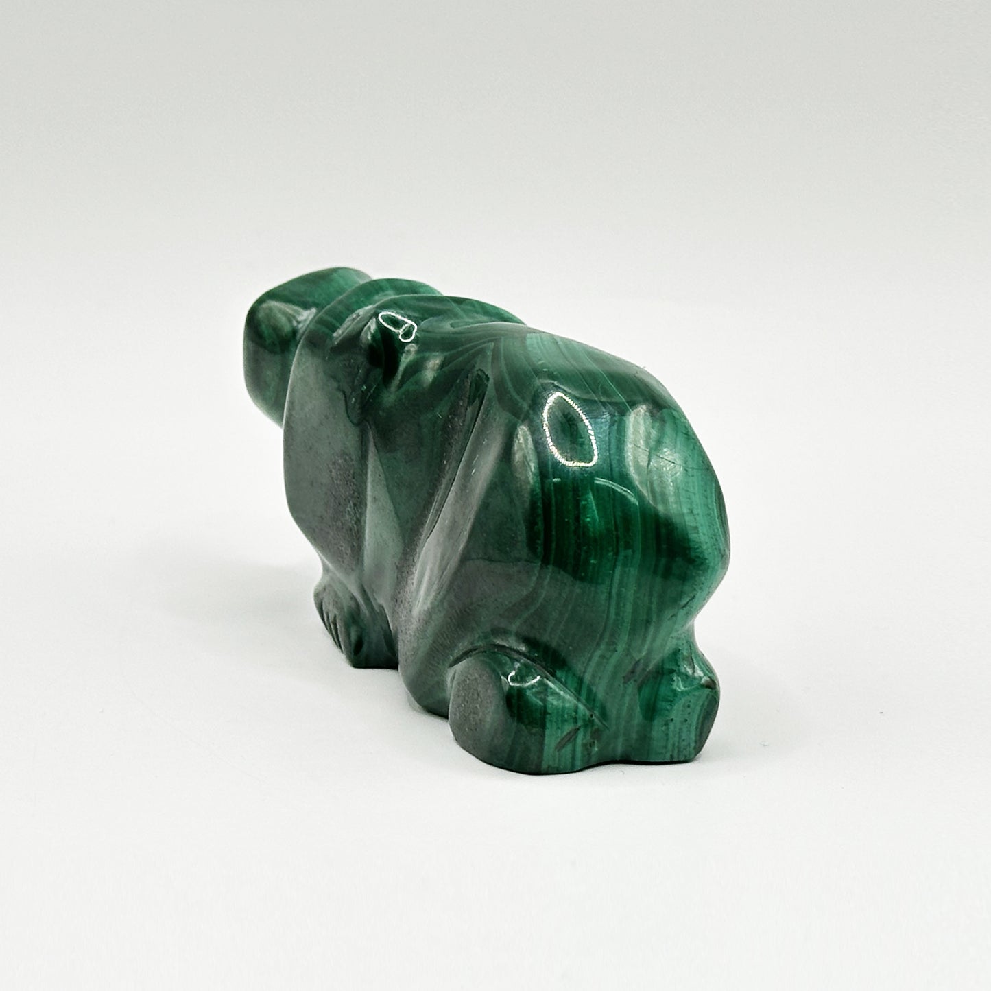 Natural Malachite Seal Carving - Gem Avenue
