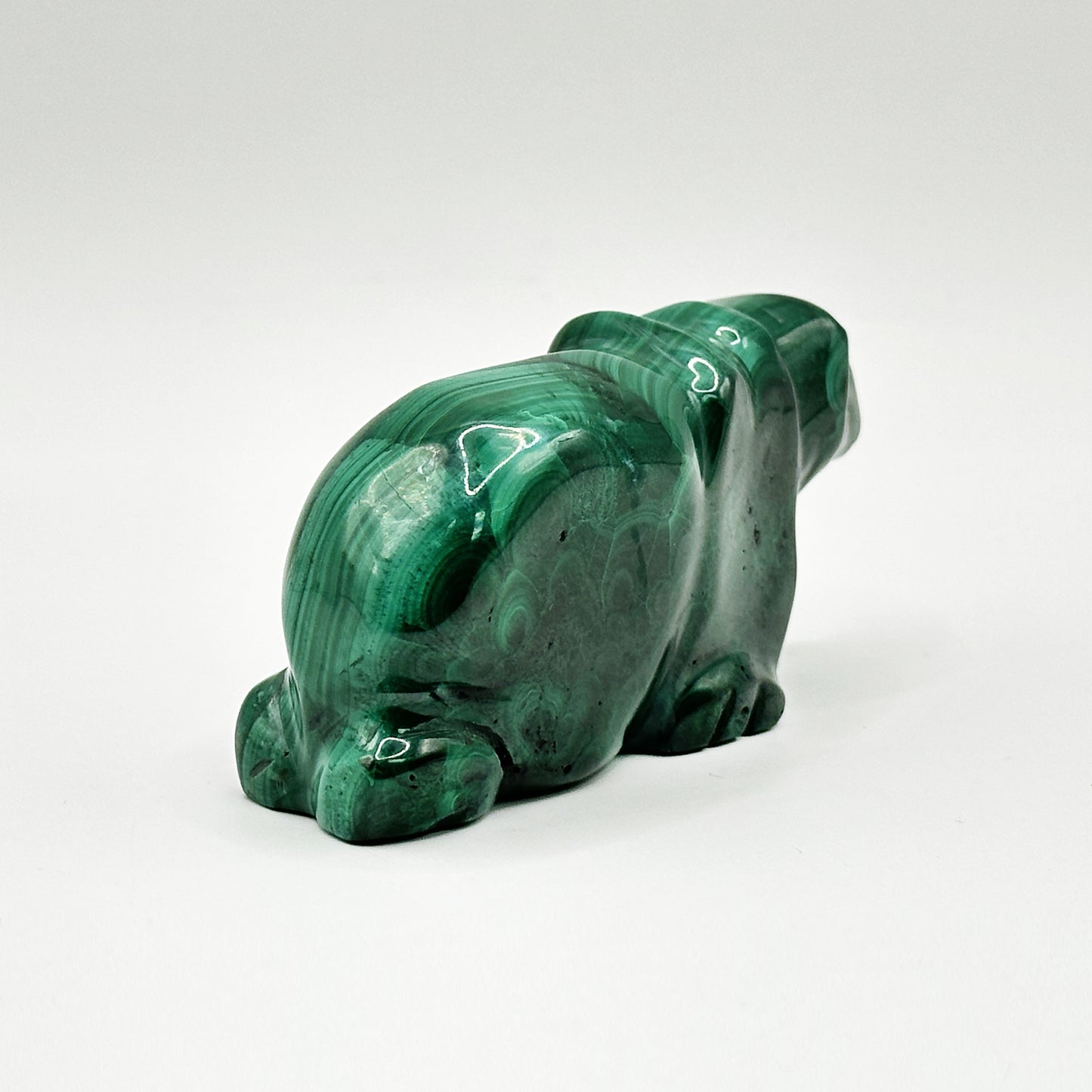 Natural Malachite Seal Carving - Gem Avenue