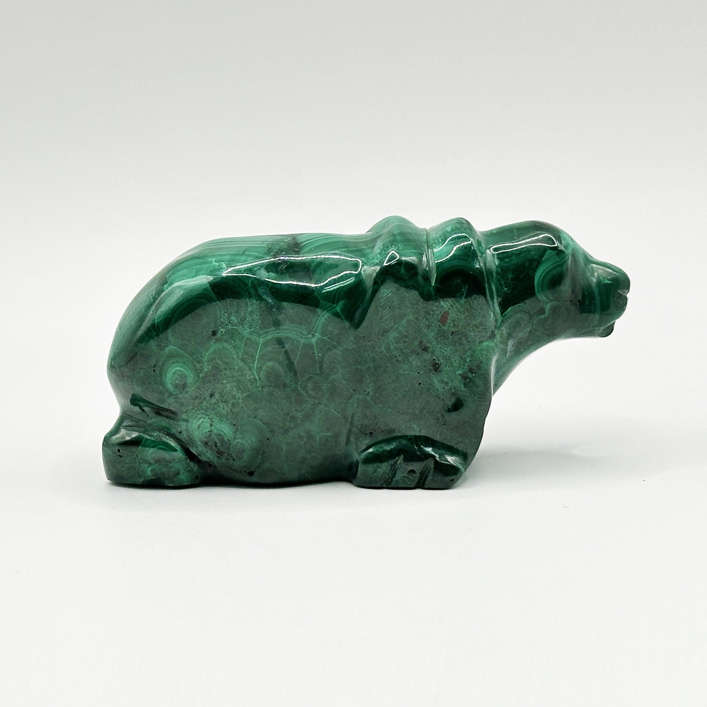Natural Malachite Seal Carving - Gem Avenue