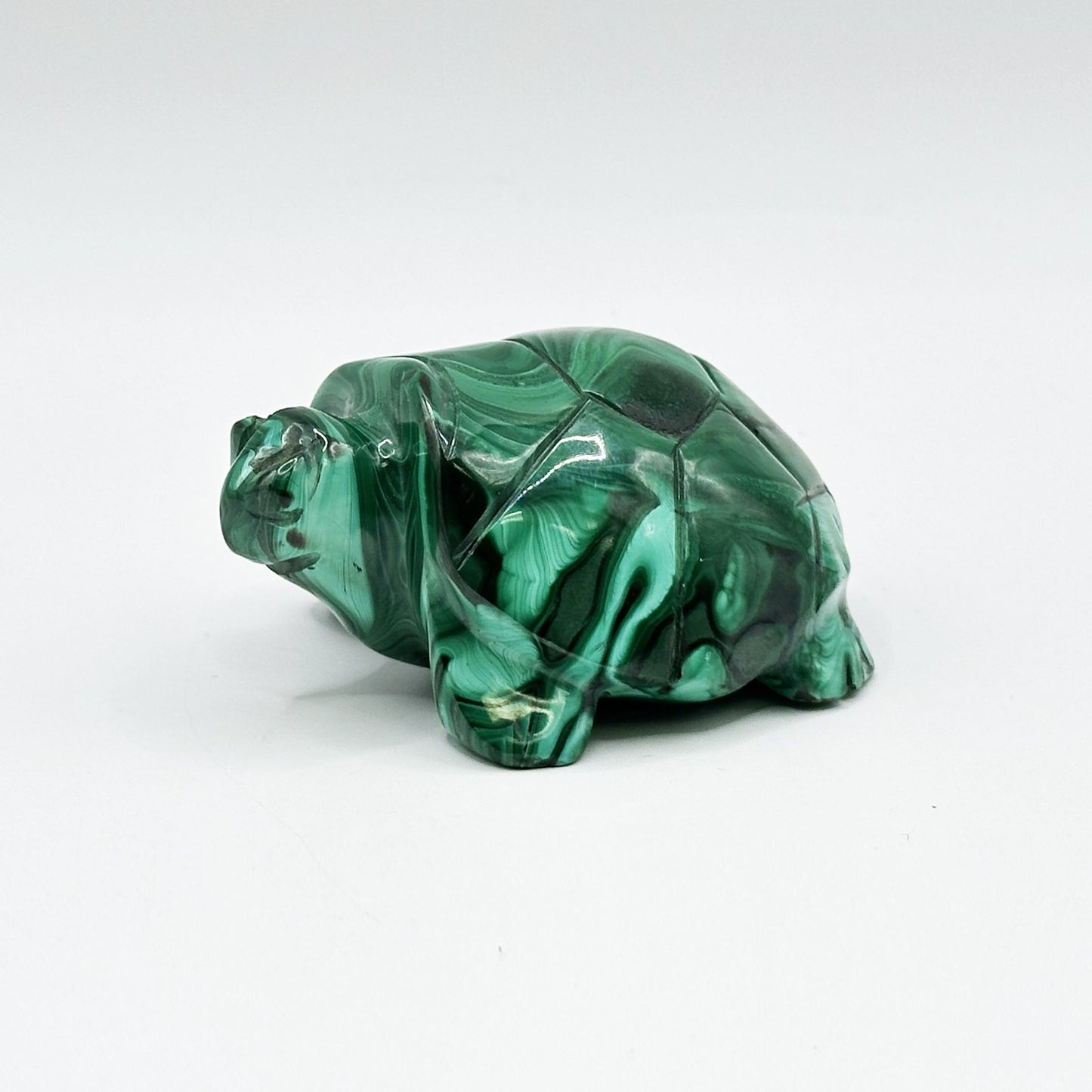 Natural Malachite Turtle Carving - Gem Avenue