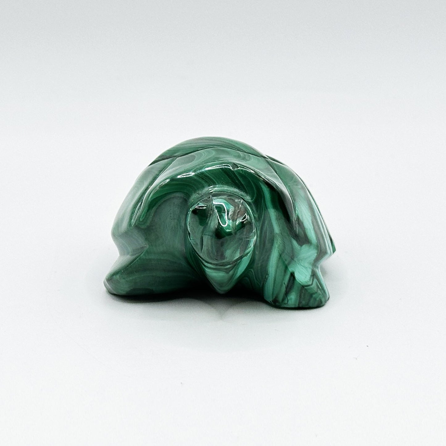 Natural Malachite Turtle Carving - Gem Avenue