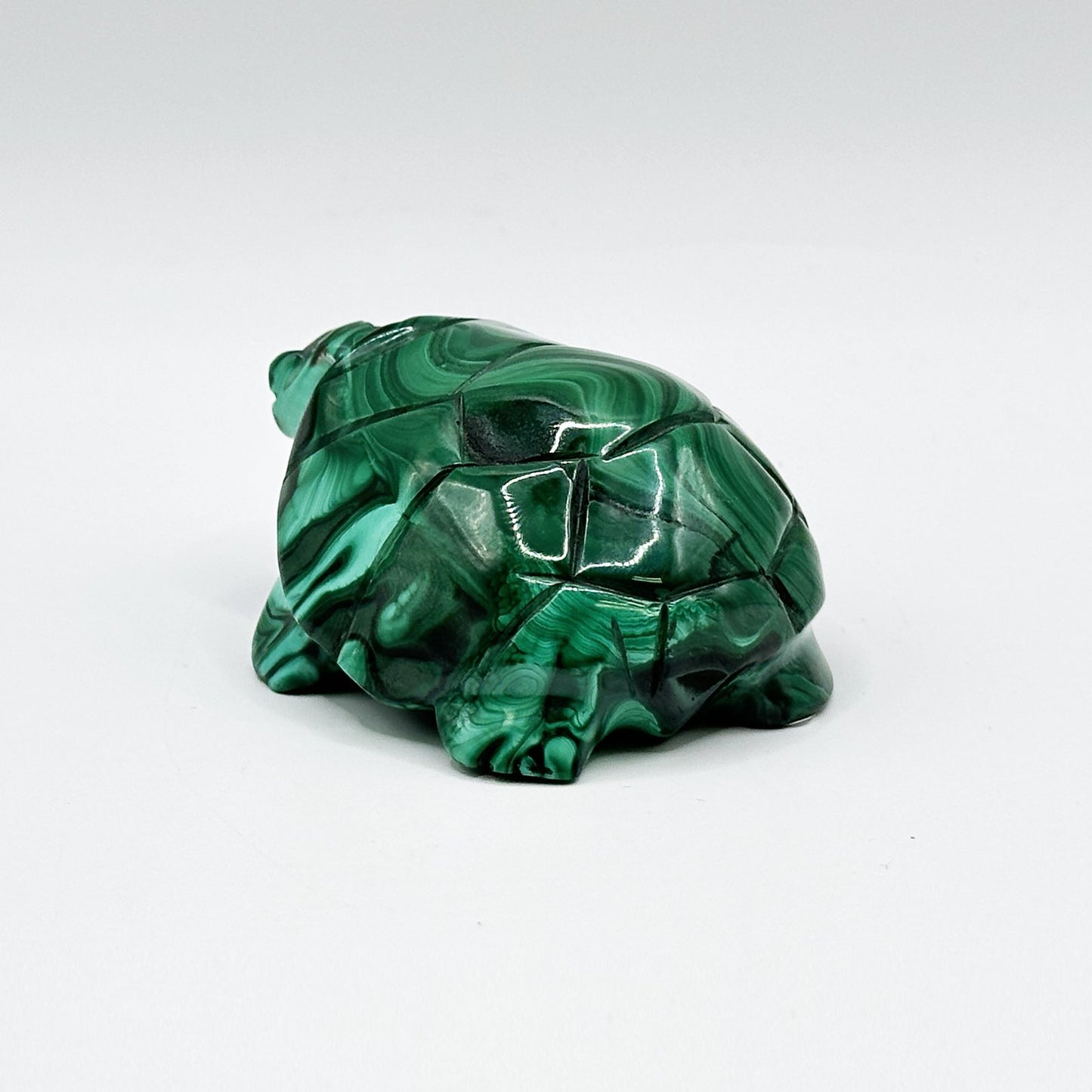 Natural Malachite Turtle Carving - Gem Avenue