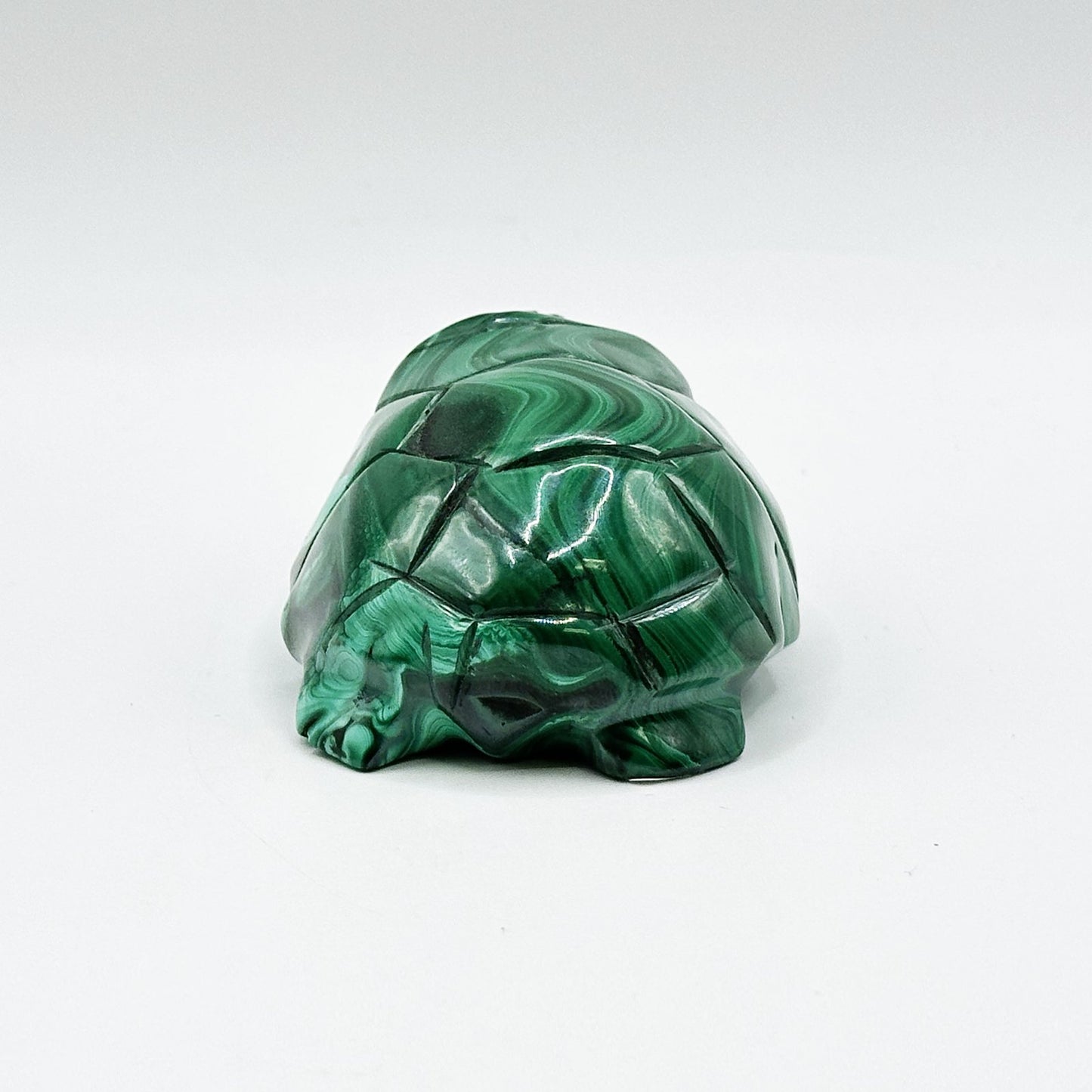 Natural Malachite Turtle Carving - Gem Avenue