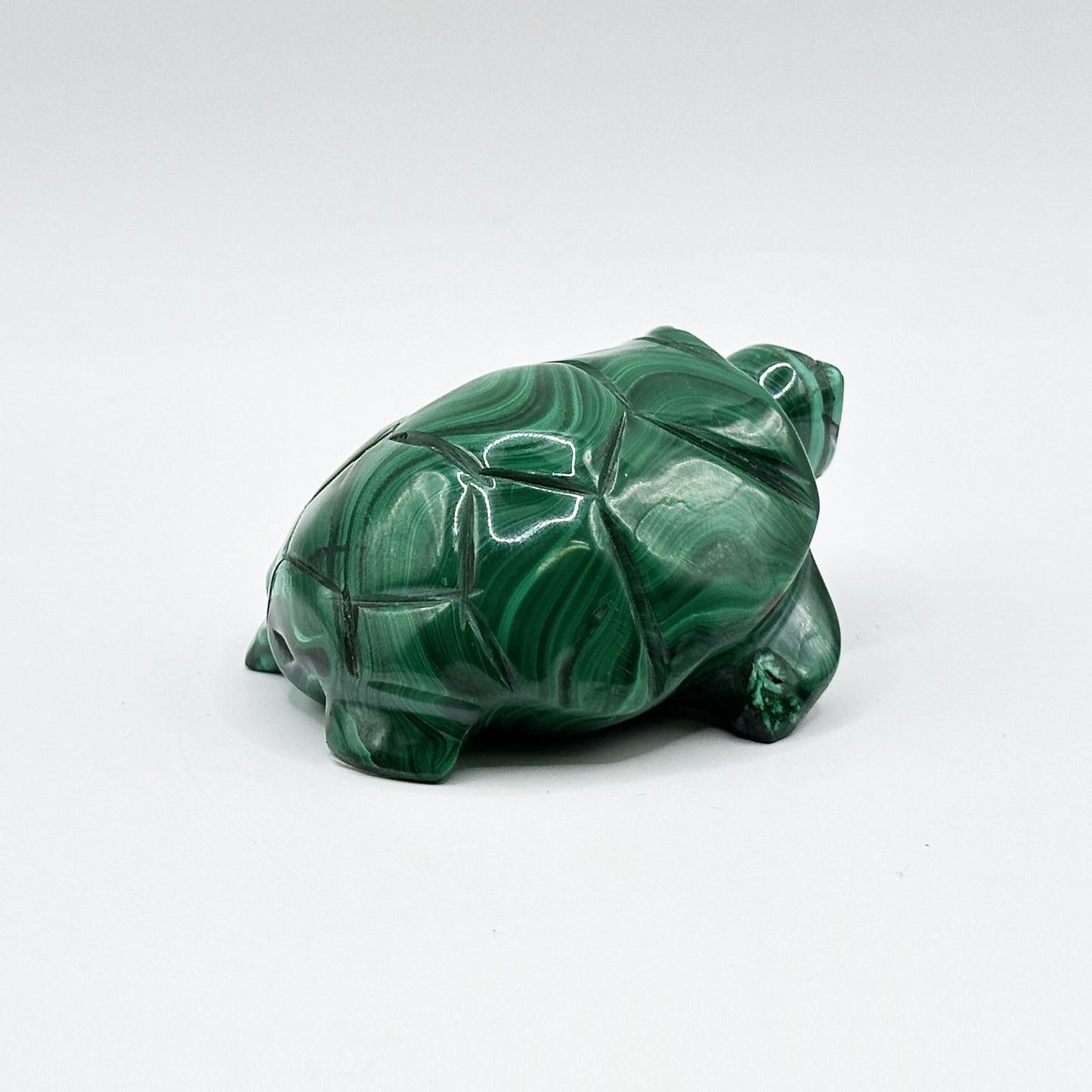Natural Malachite Turtle Carving - Gem Avenue