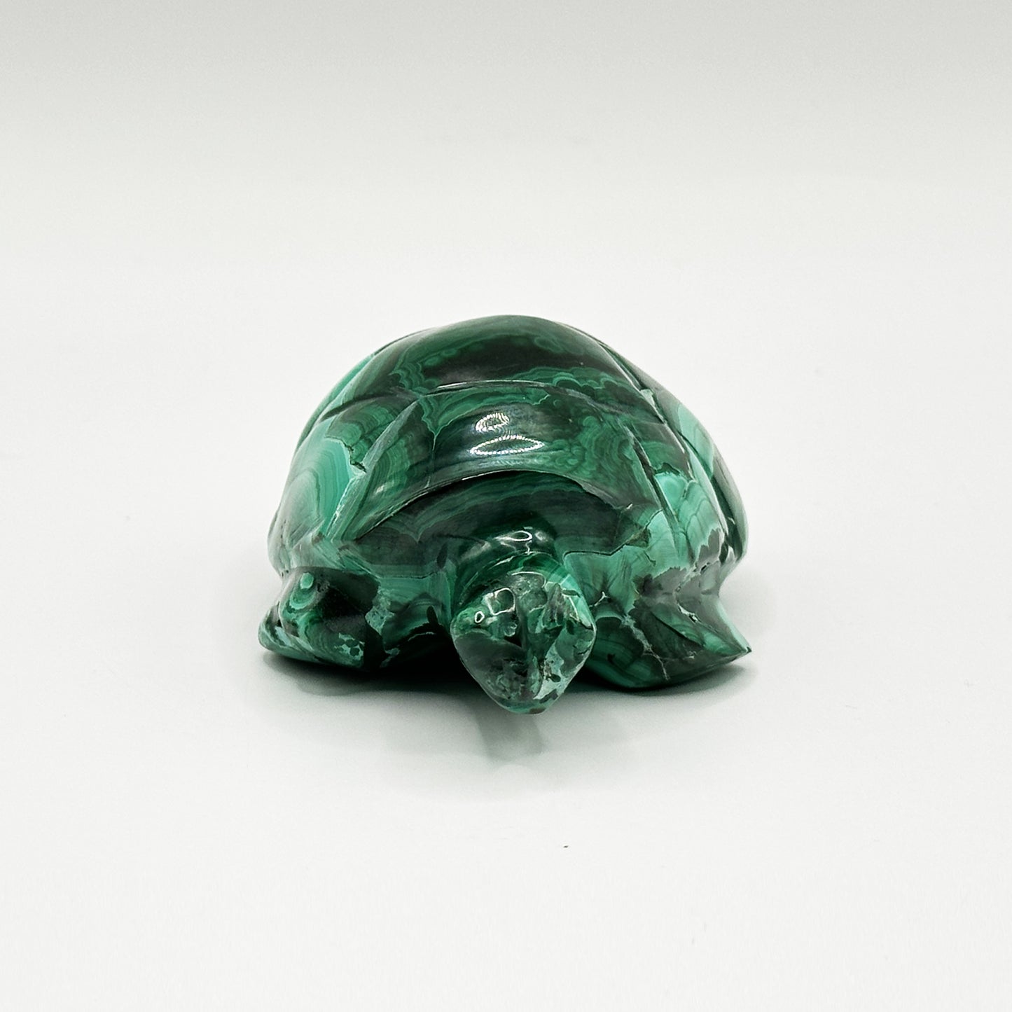 Natural Malachite Turtle Carving - Gem Avenue