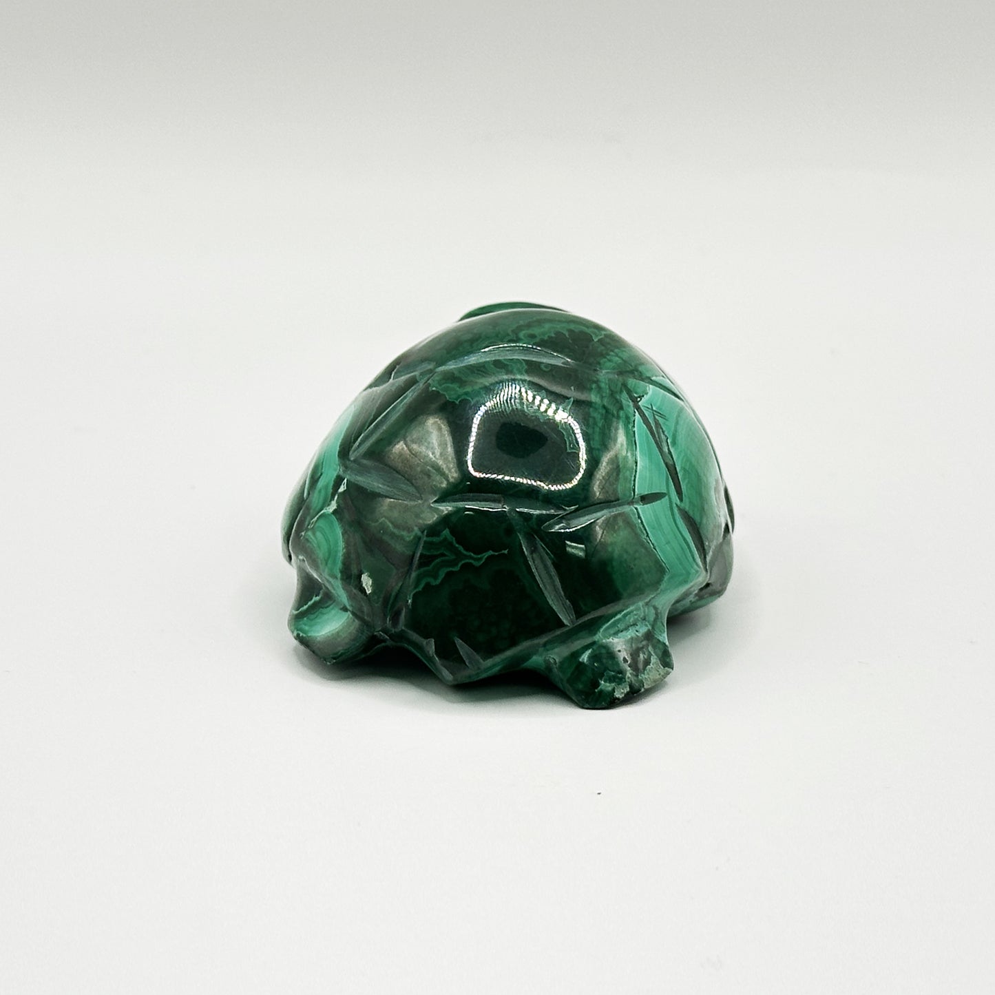 Natural Malachite Turtle Carving - Gem Avenue