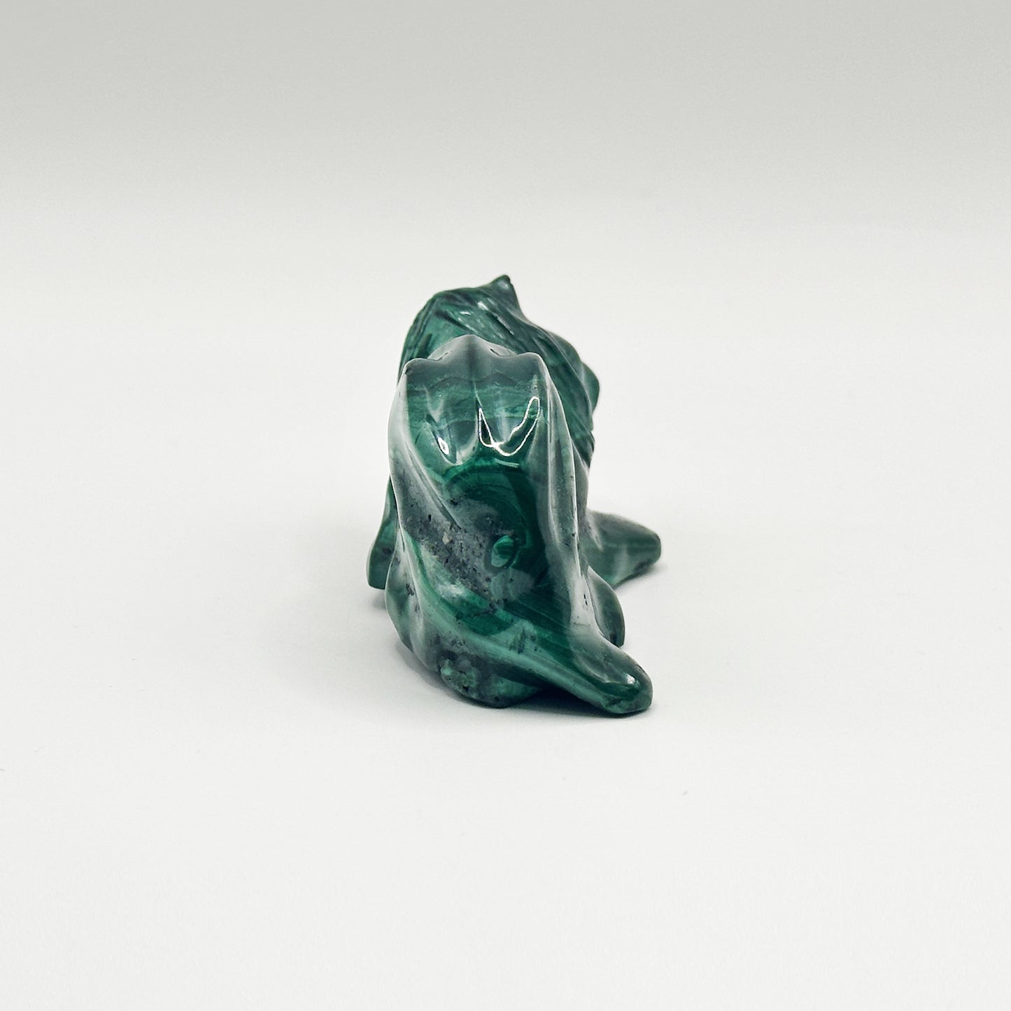 Natural Malachite Lion Carving - Gem Avenue