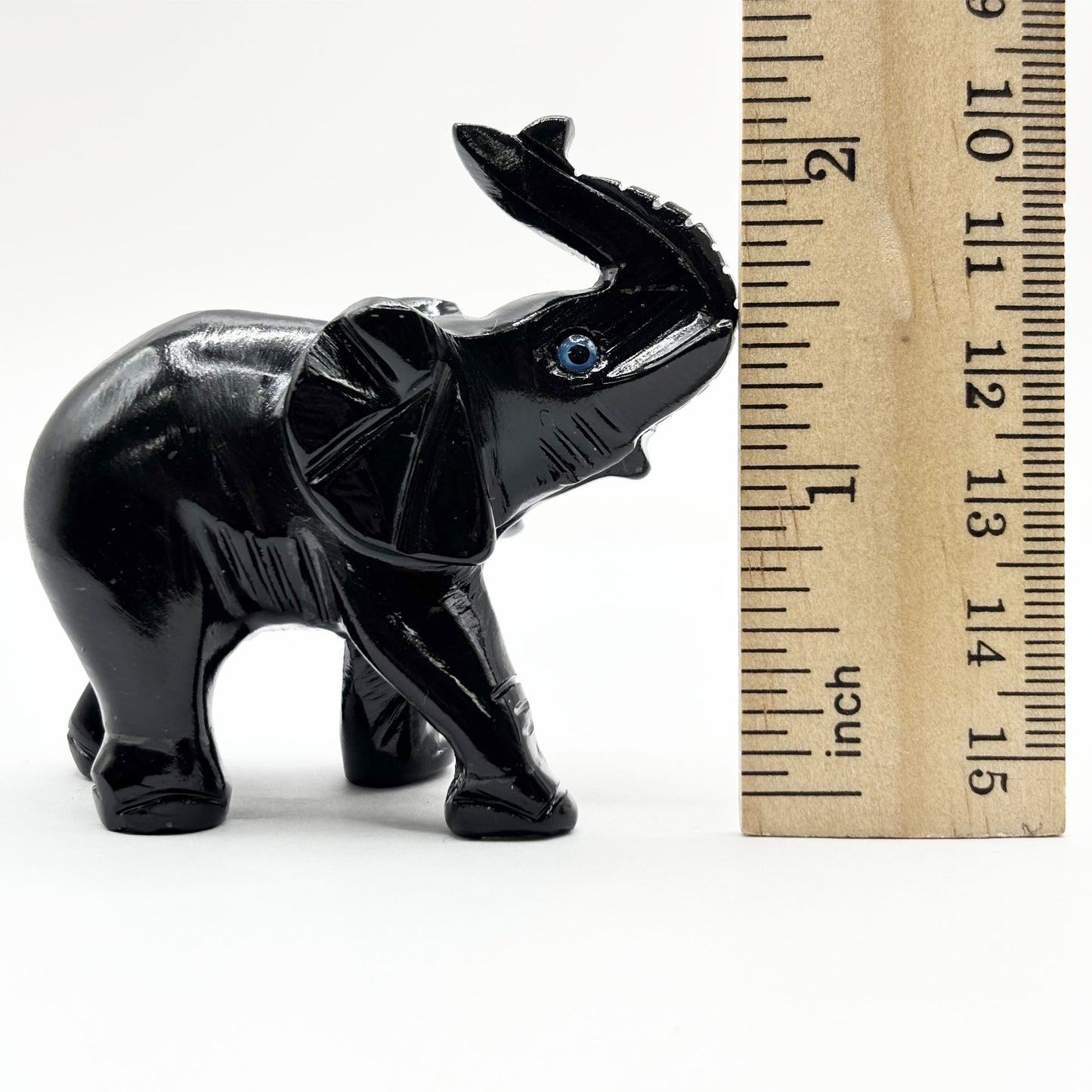 Black Onyx Elephant Figurine - Gem Avenue