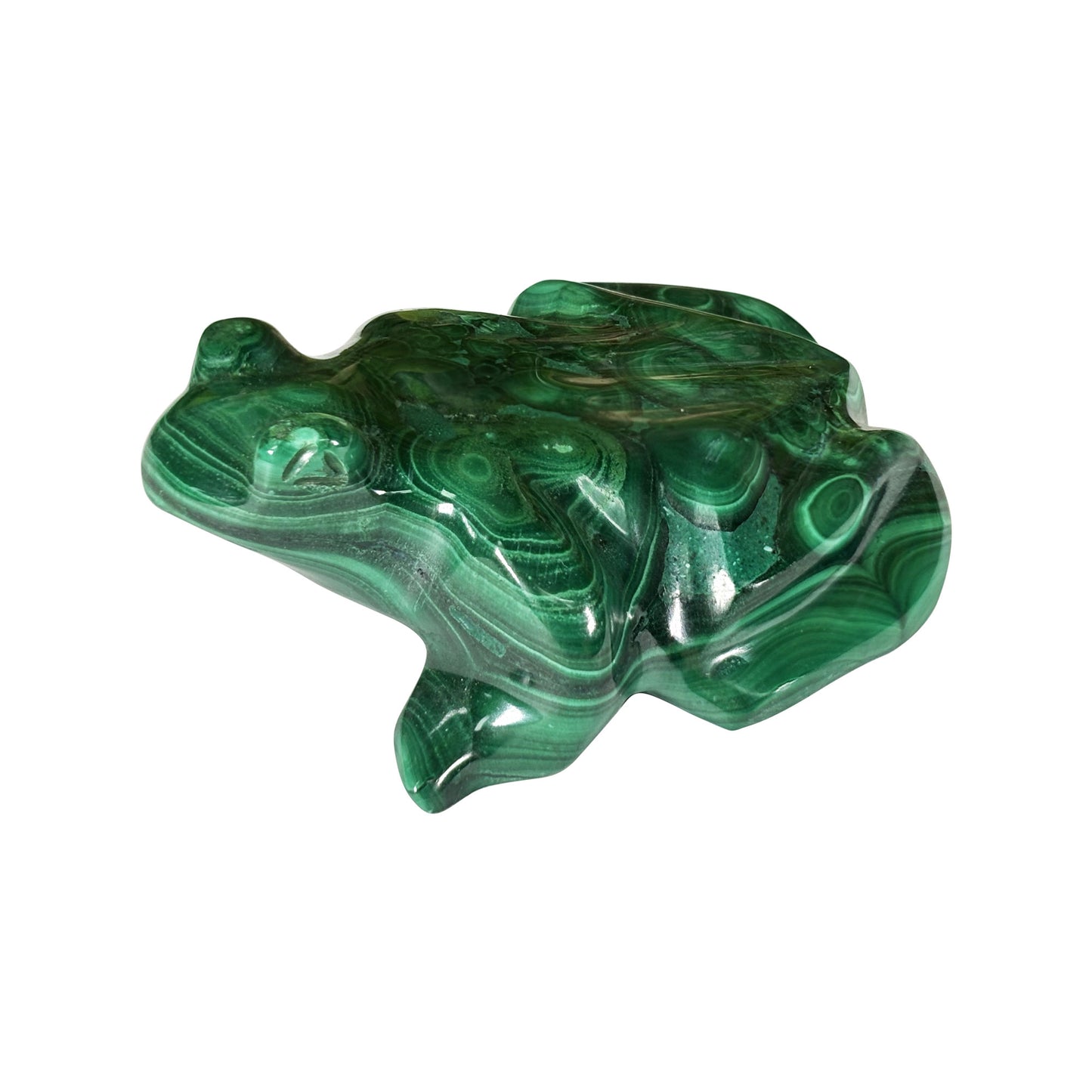 Malachite Crystal Frog Figurine - Gem Avenue Retail