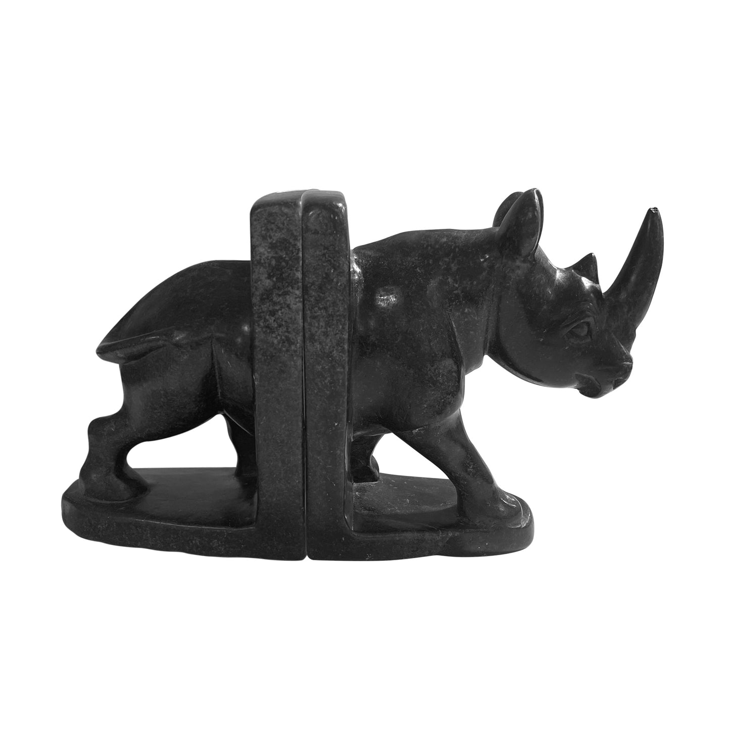 Serpentine Rhinoceros Bookends Holder - Gem Avenue