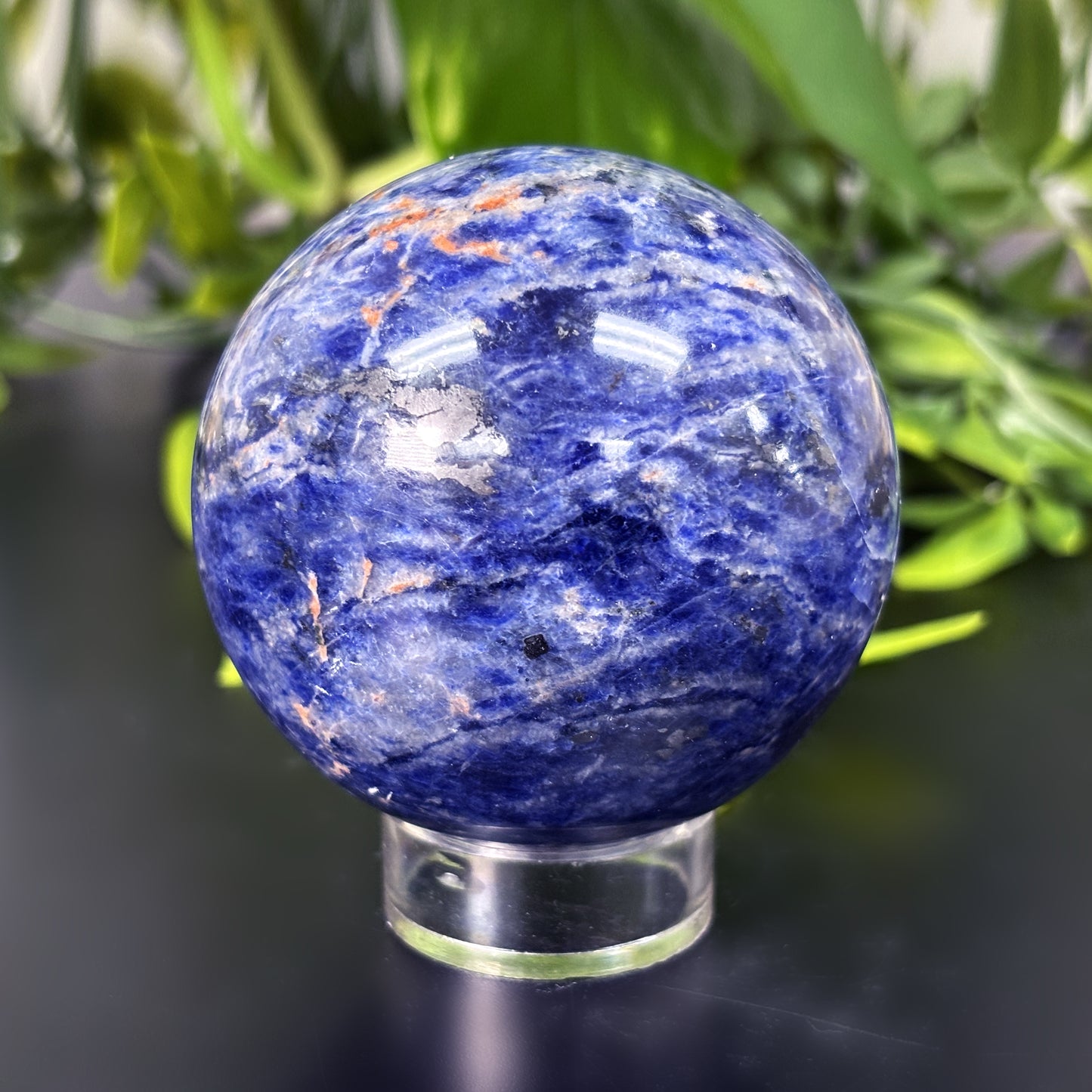 Polished Sodalite Crystal Sphere Natural Blue Gemstone Ball for Meditation, Energy Work & Home Decor - RBL324