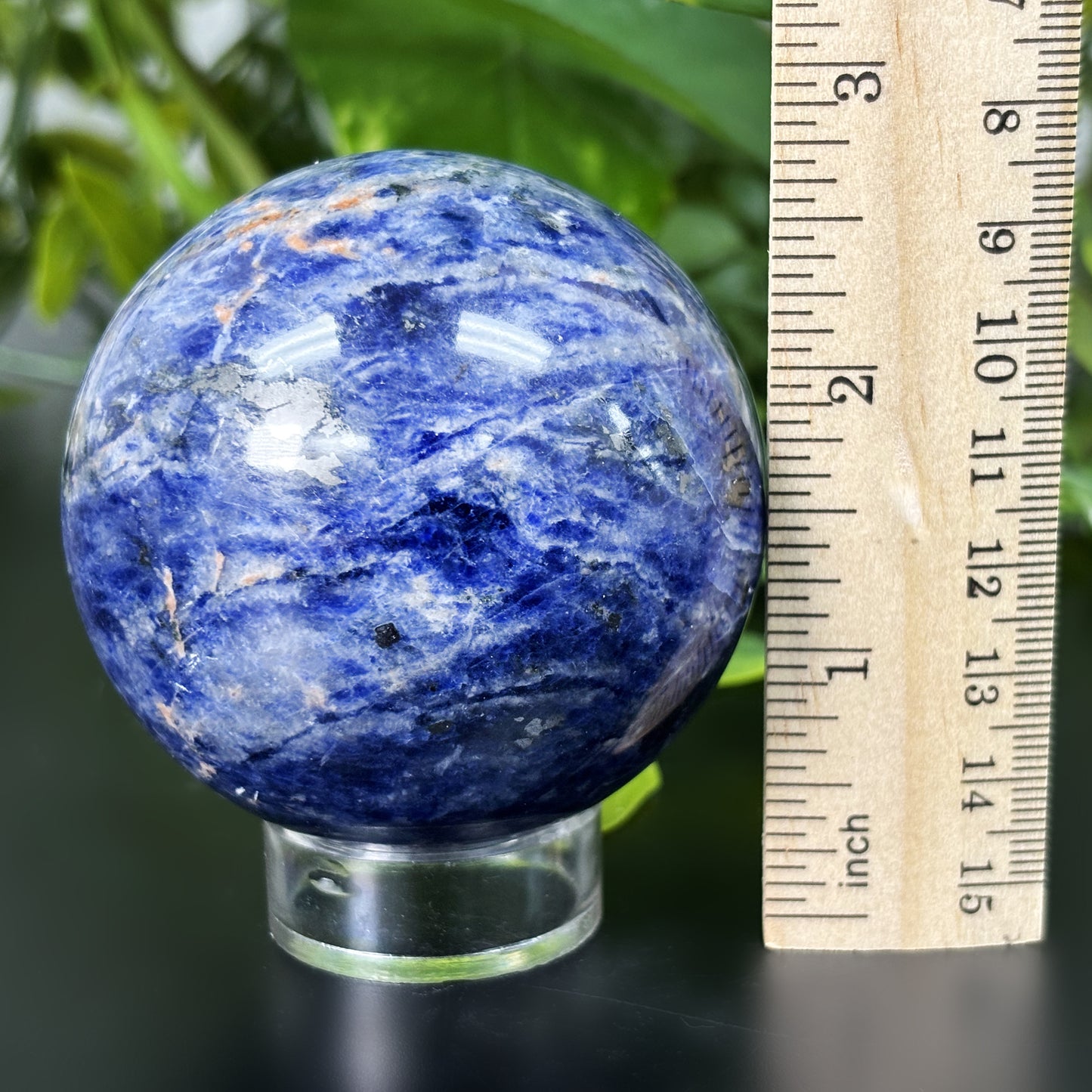 Polished Sodalite Crystal Sphere Natural Blue Gemstone Ball for Meditation, Energy Work & Home Decor - RBL324