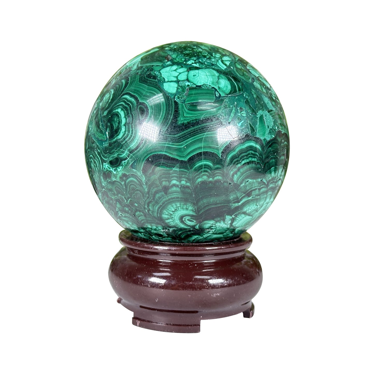 Malachite Crystal Sphere - Gem Avenue Retail