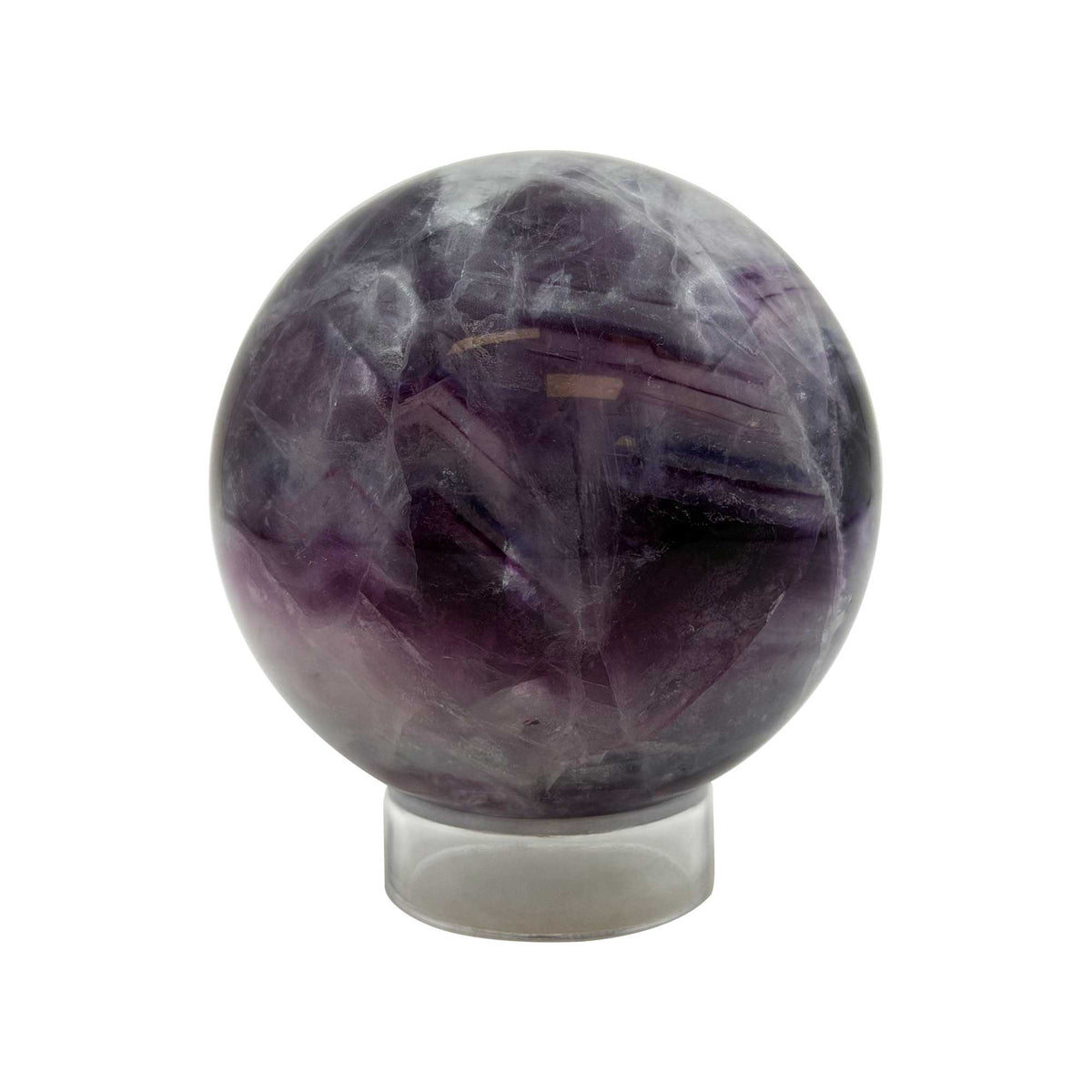 Purple Fluorite Crystal Sphere 2" Gemstone Specimen - Gem Avenue Retail