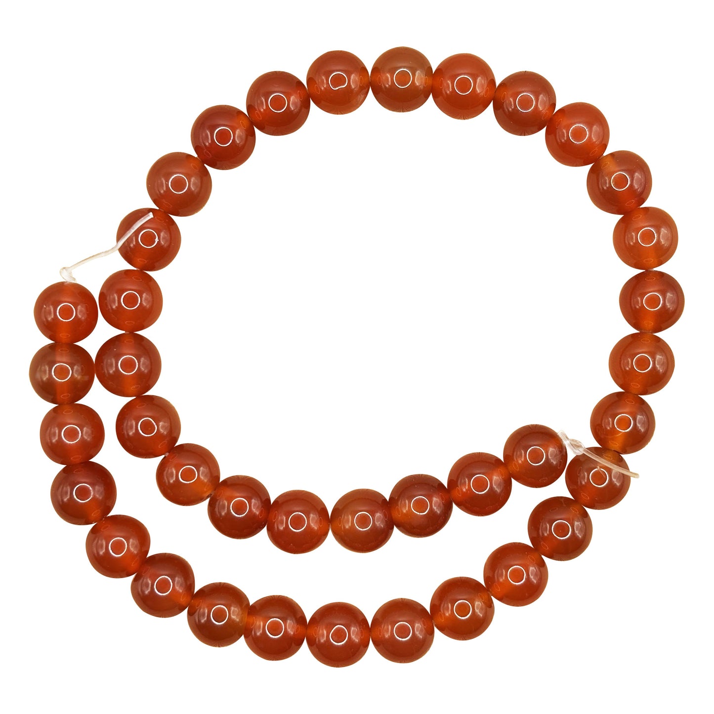 Carnelian Gemstone Round Bead Strand 10mm