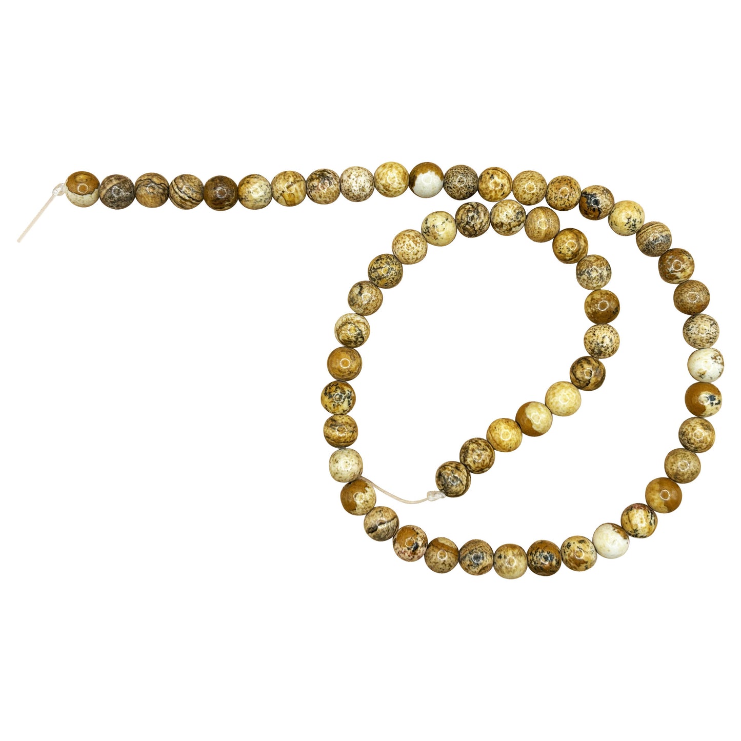 Picture Jasper Bead Strand 6mm Round Gemstone Beads
