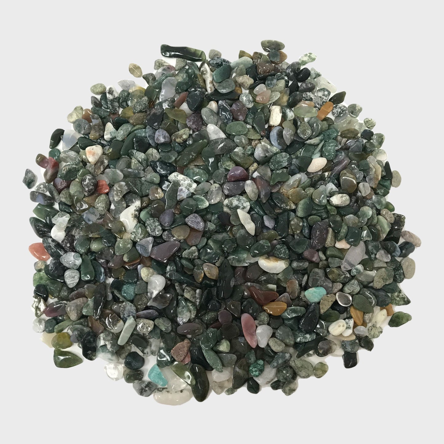 Natural Moss Agate Tumbled Chips - Gem Avenue