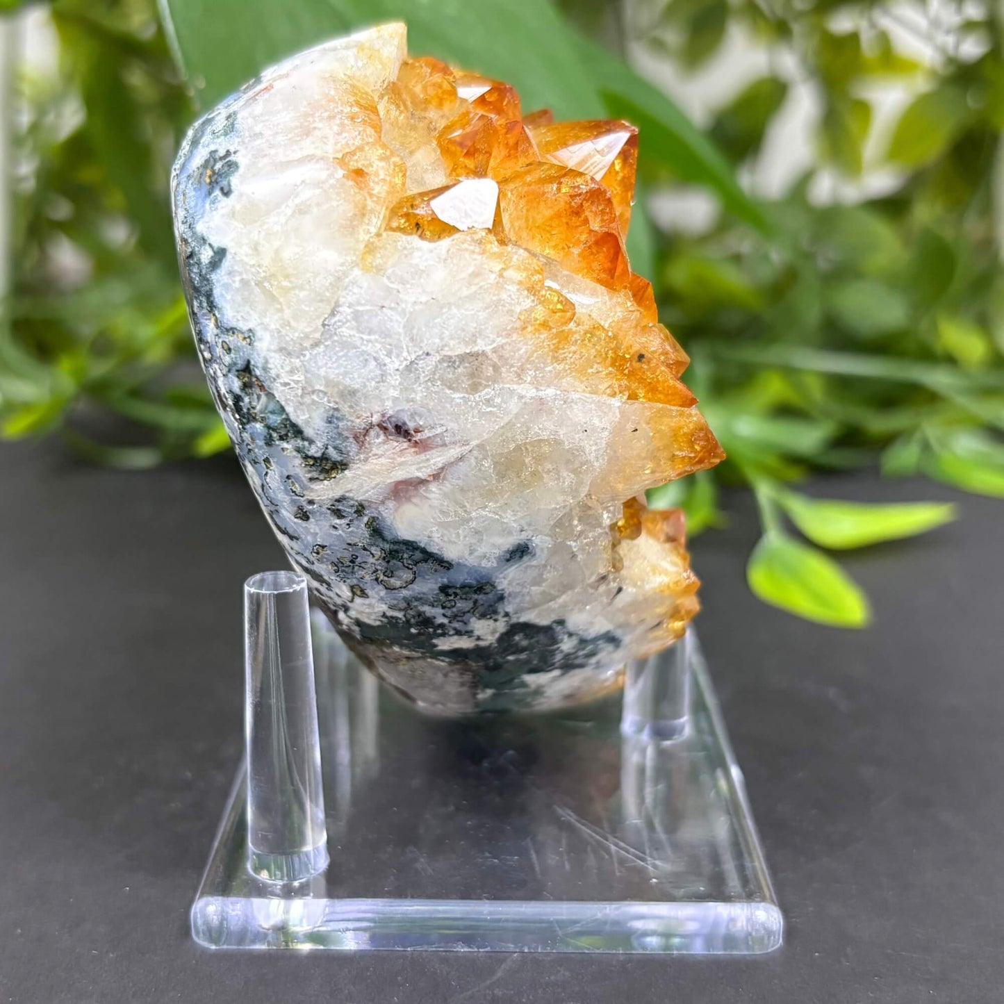 3.5" Natural Citrine Cluster Heart |Raw Healing Crystal for Energy, Prosperity & Home Decor - RGD783