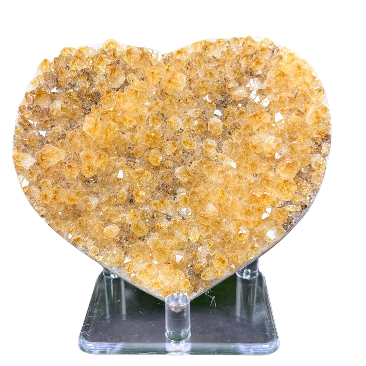Citrine Cluster Heart 4" - RGD784