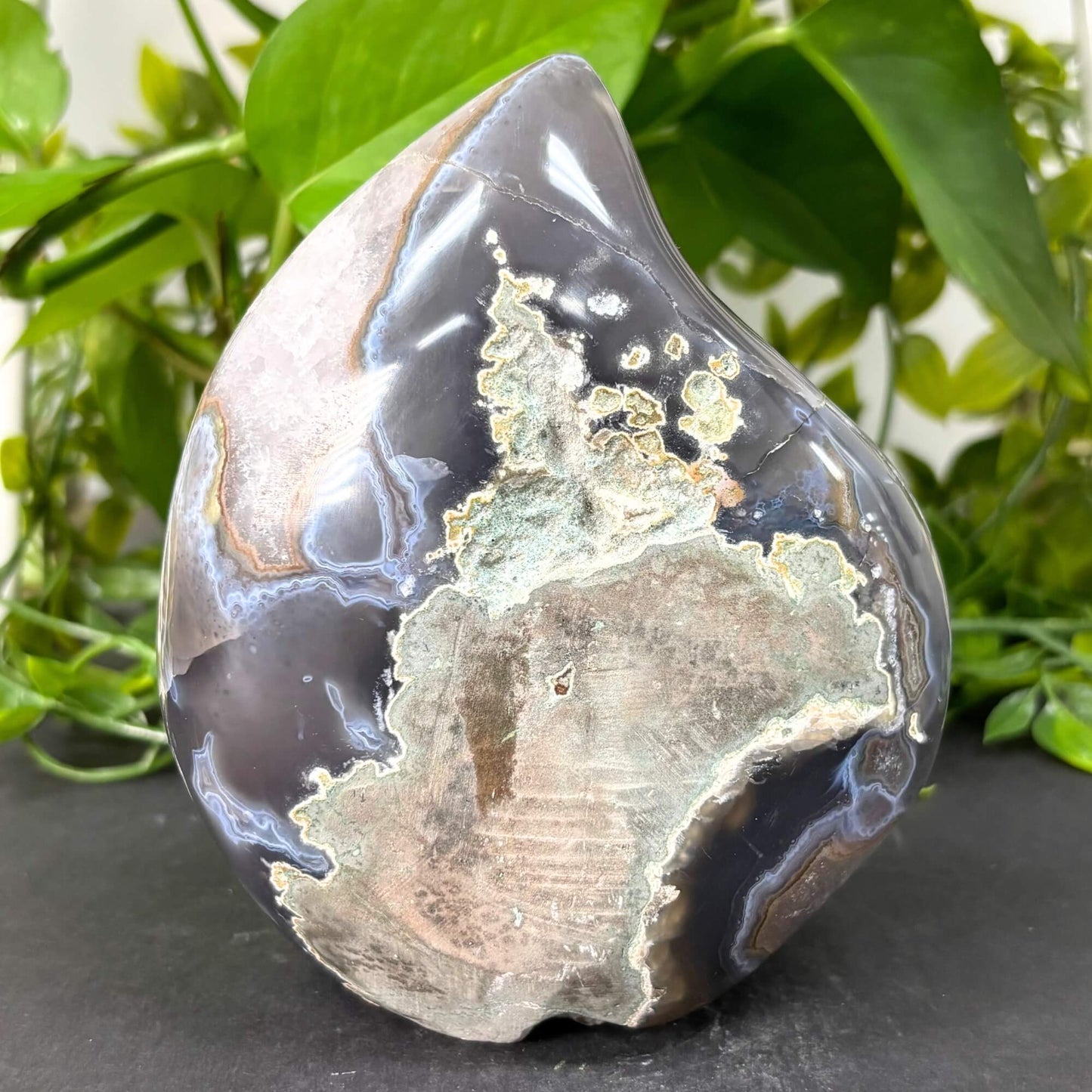 Natural 5" Amethyst Flame Cut Base Crystal Geode – RGD786