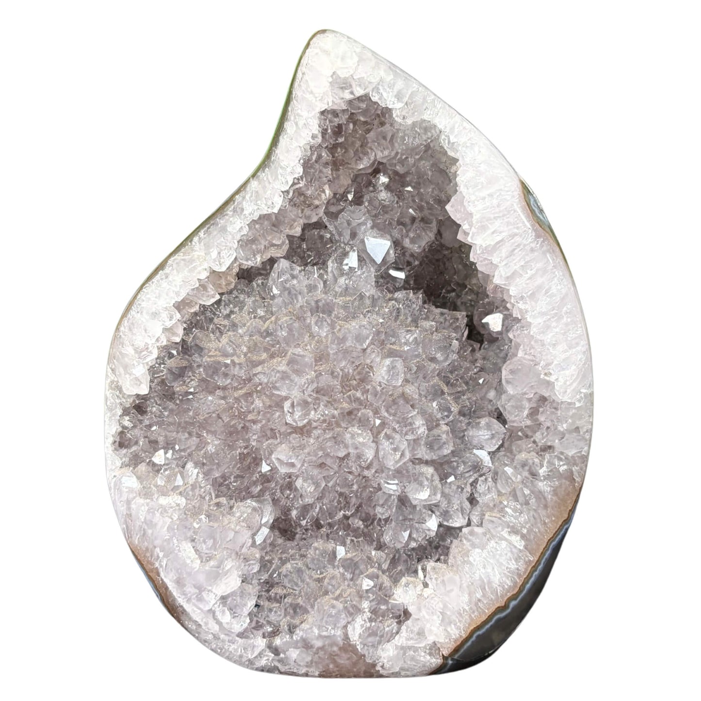 Natural 5" Amethyst Flame Cut Base Crystal Geode – RGD786