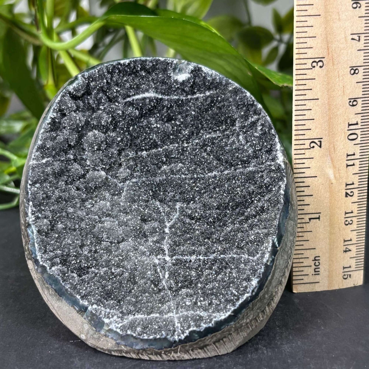 Natural Black Amethyst Crystal Geode Beautiful Gemstone for Home Décor - RGD787