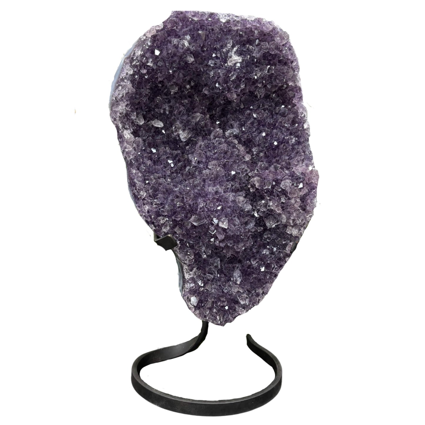Natural Amethyst Geode on Stand 13 Inches Deep Purple Healing Crystal Cluster for Meditation & Collector Display - RGD789