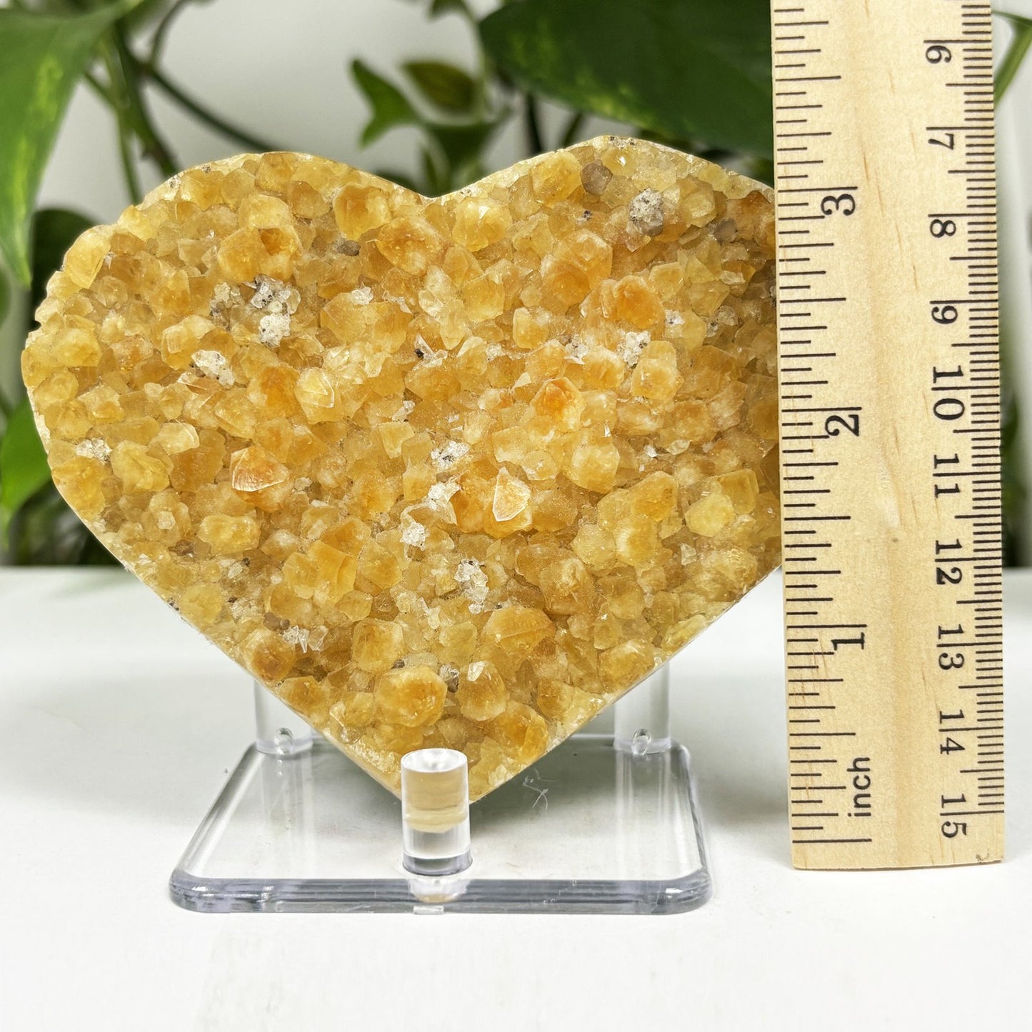 Natural Citrine Heart Shaped Crystal Geode - Gem Avenue