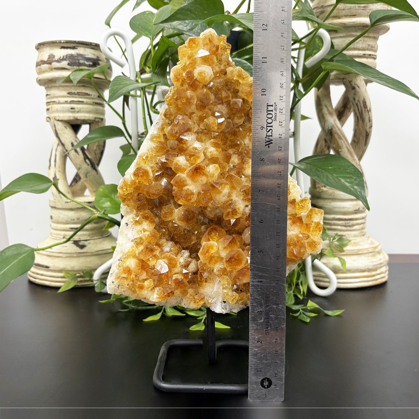 Natural Citrine Crystal Cluster Geode - Gem Avenue