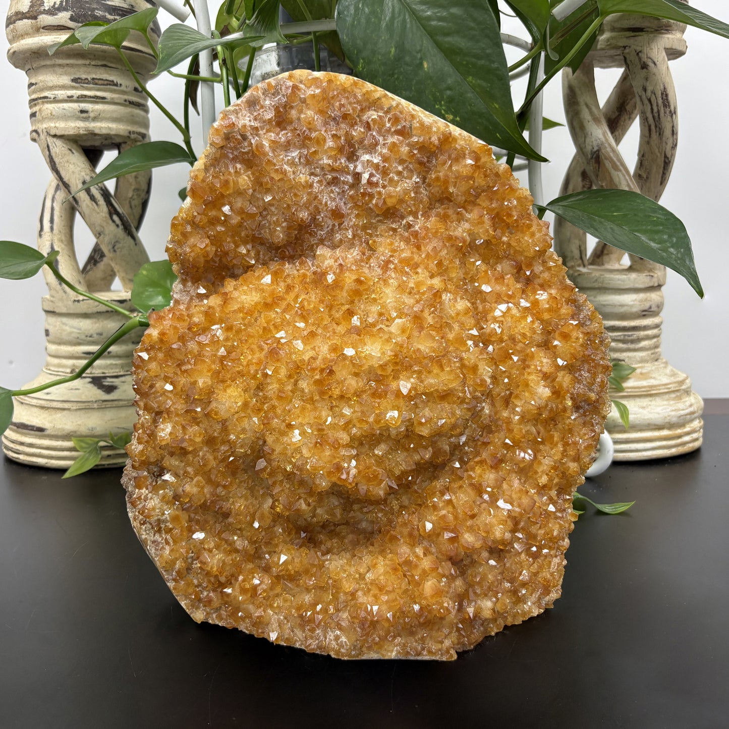 Natural Citrine Crystal Geode - Gem Avenue