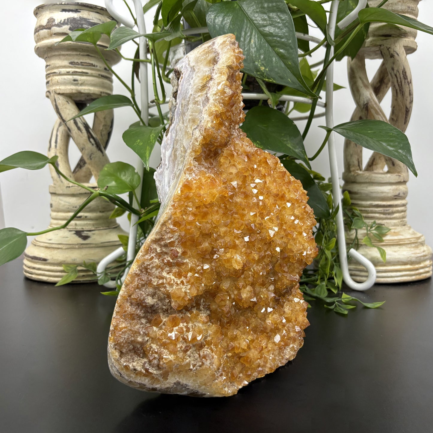 Natural Citrine Crystal Geode - Gem Avenue