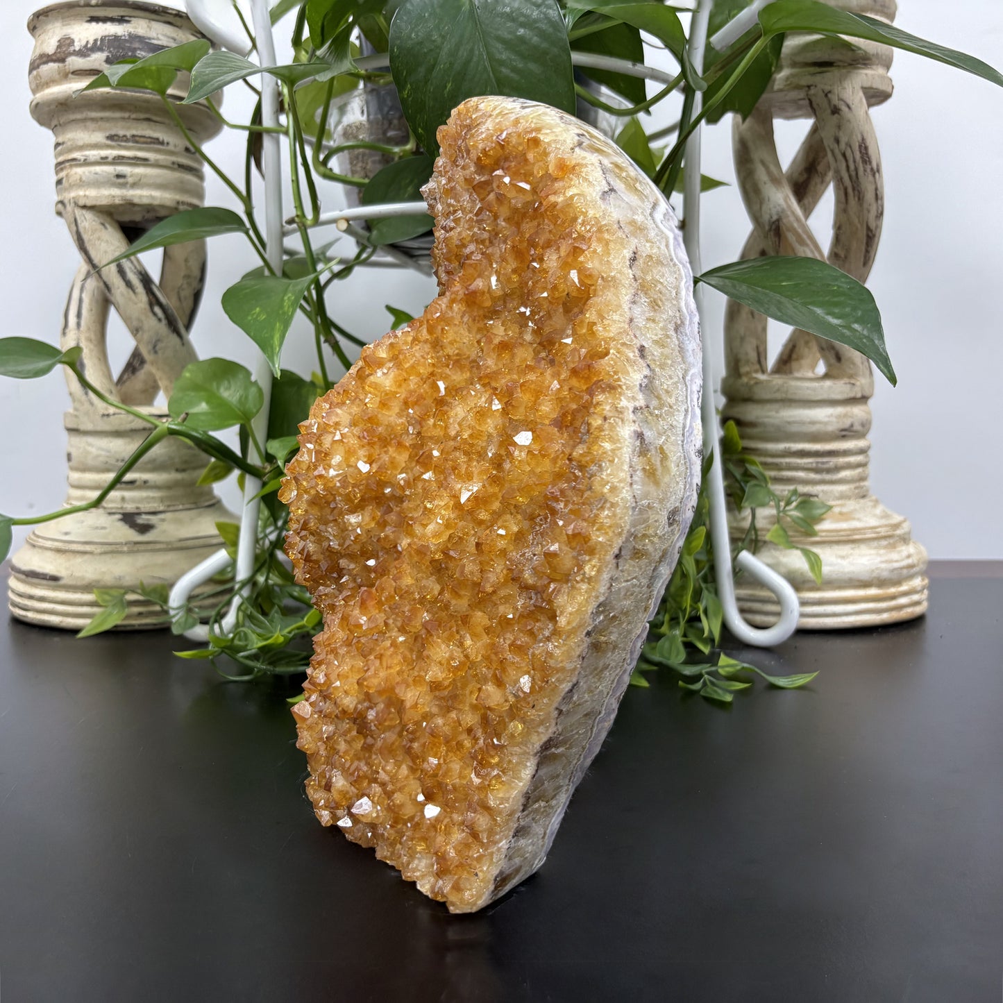 Natural Citrine Crystal Geode - Gem Avenue