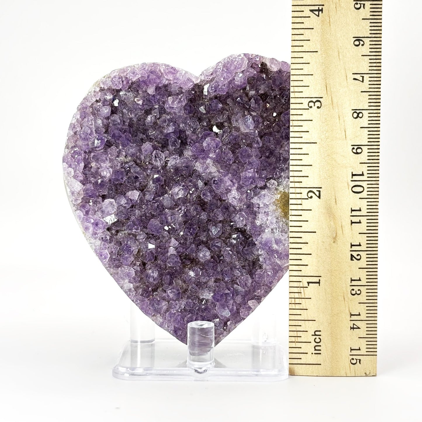 Purple Amethyst Heart Shaped Crystal Geode - Gem Avenue