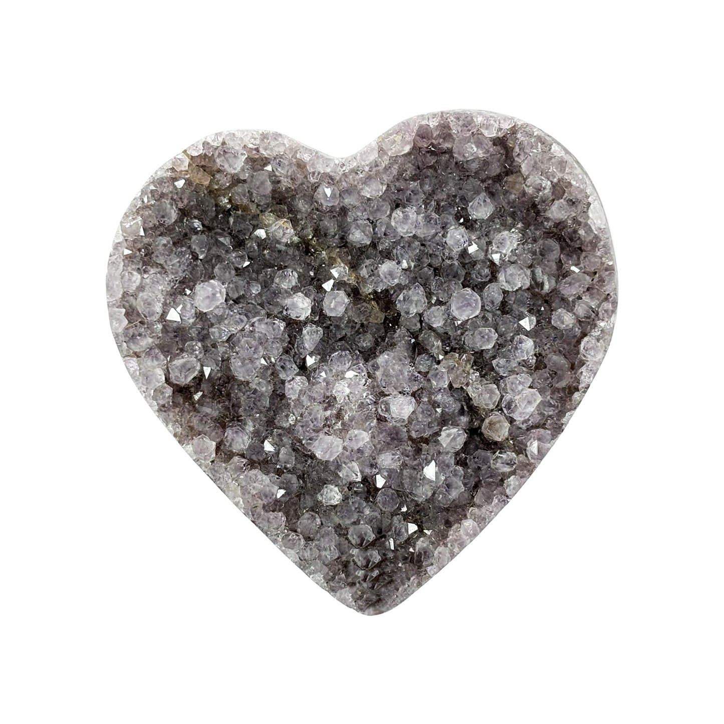 Purple Amethyst Heart Shaped Crystal Geode - Gem Avenue