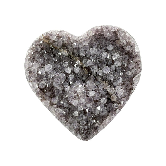 Purple Amethyst Heart Shaped Crystal Geode - Gem Avenue