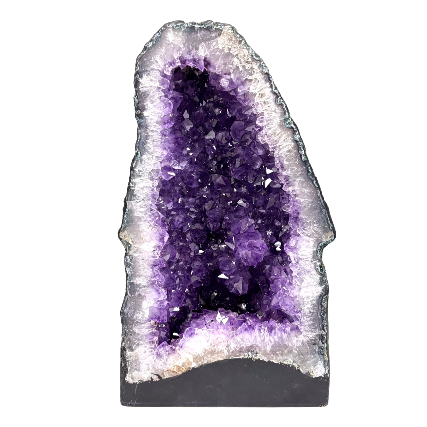 Natural Dark Purple Amethyst Crystal Geode for Energy Balance, Meditation & Decorative Display - RGD830
