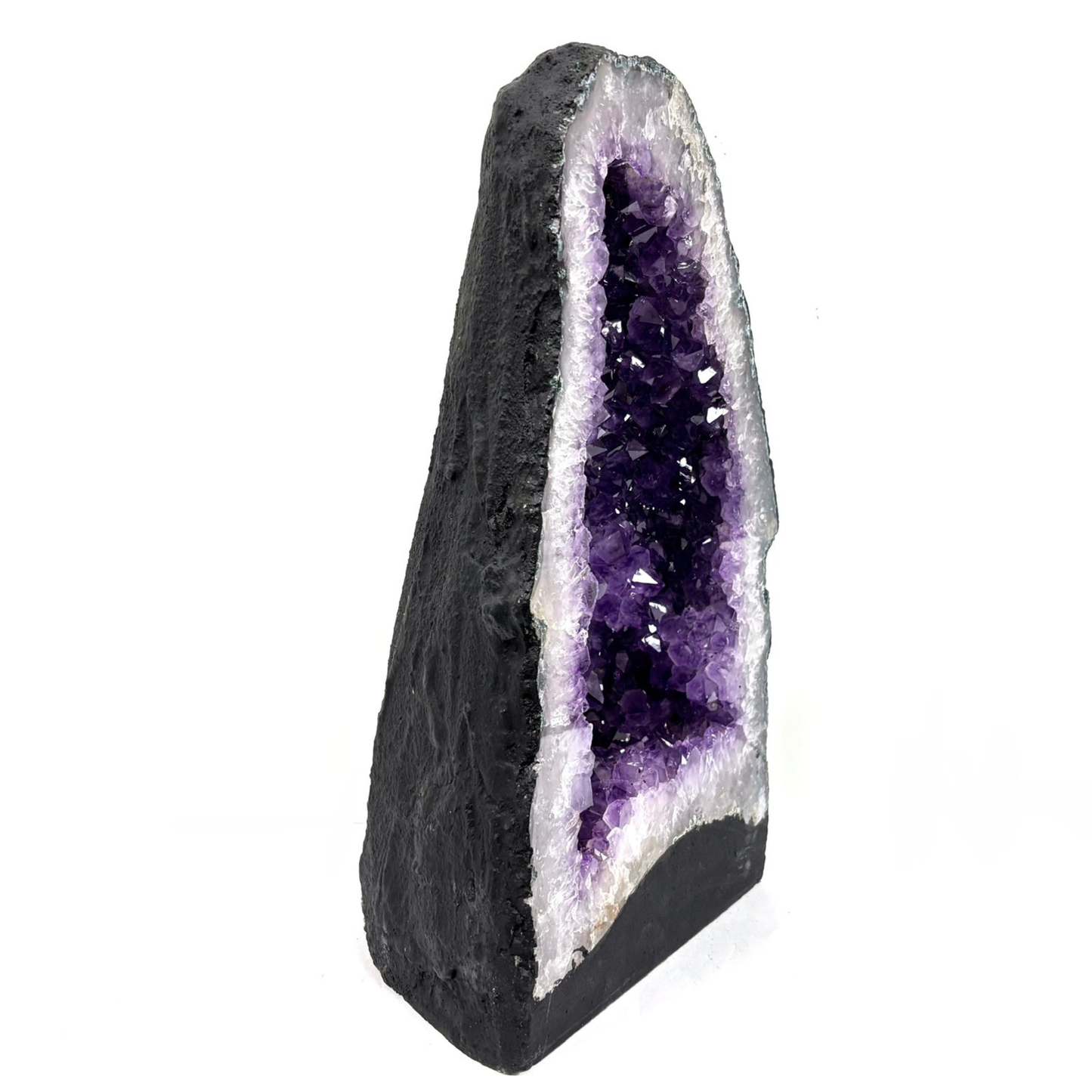 Natural Dark Purple Amethyst Crystal Geode for Energy Balance, Meditation & Decorative Display - RGD830