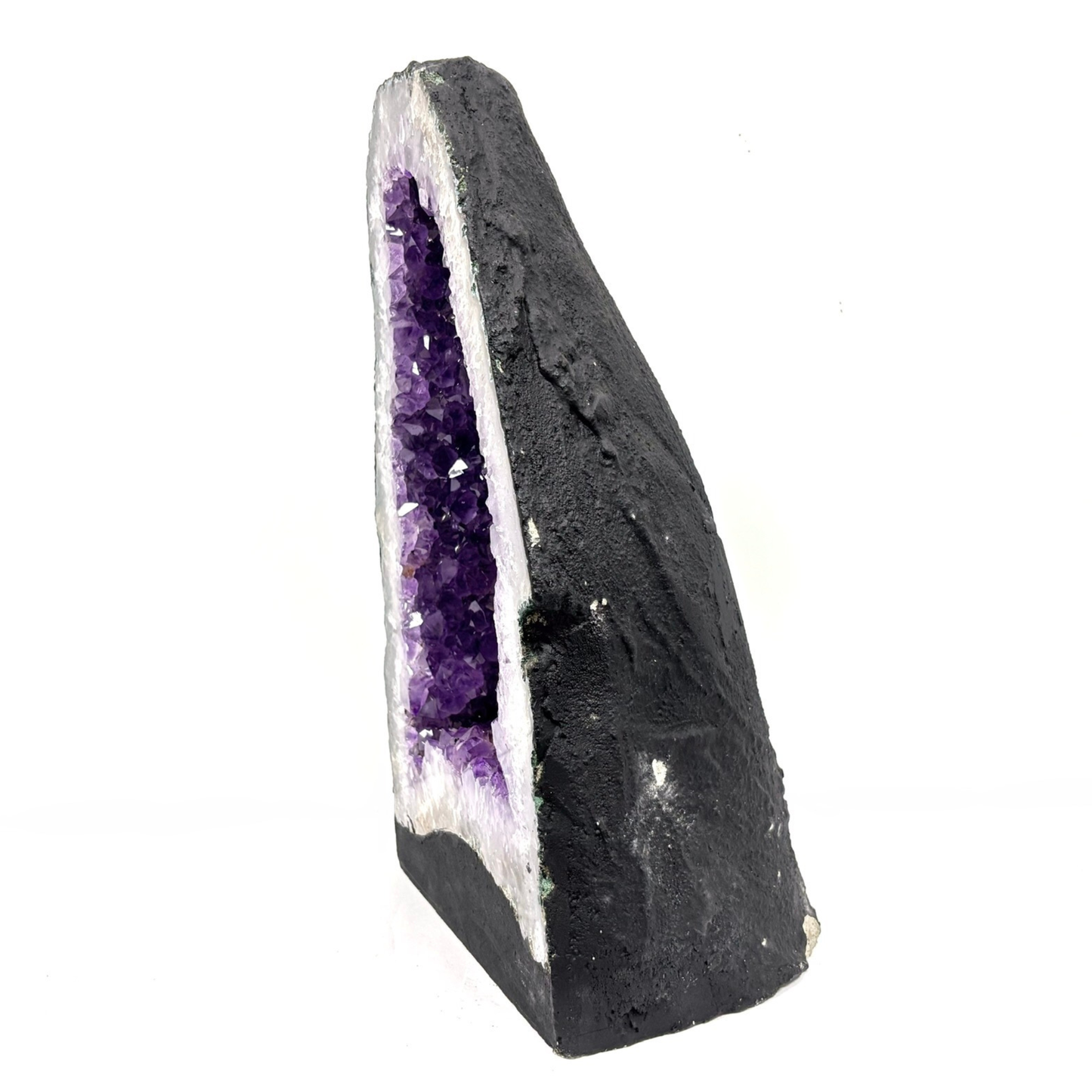 Natural Dark Purple Amethyst Crystal Geode for Energy Balance, Meditation & Decorative Display - RGD830