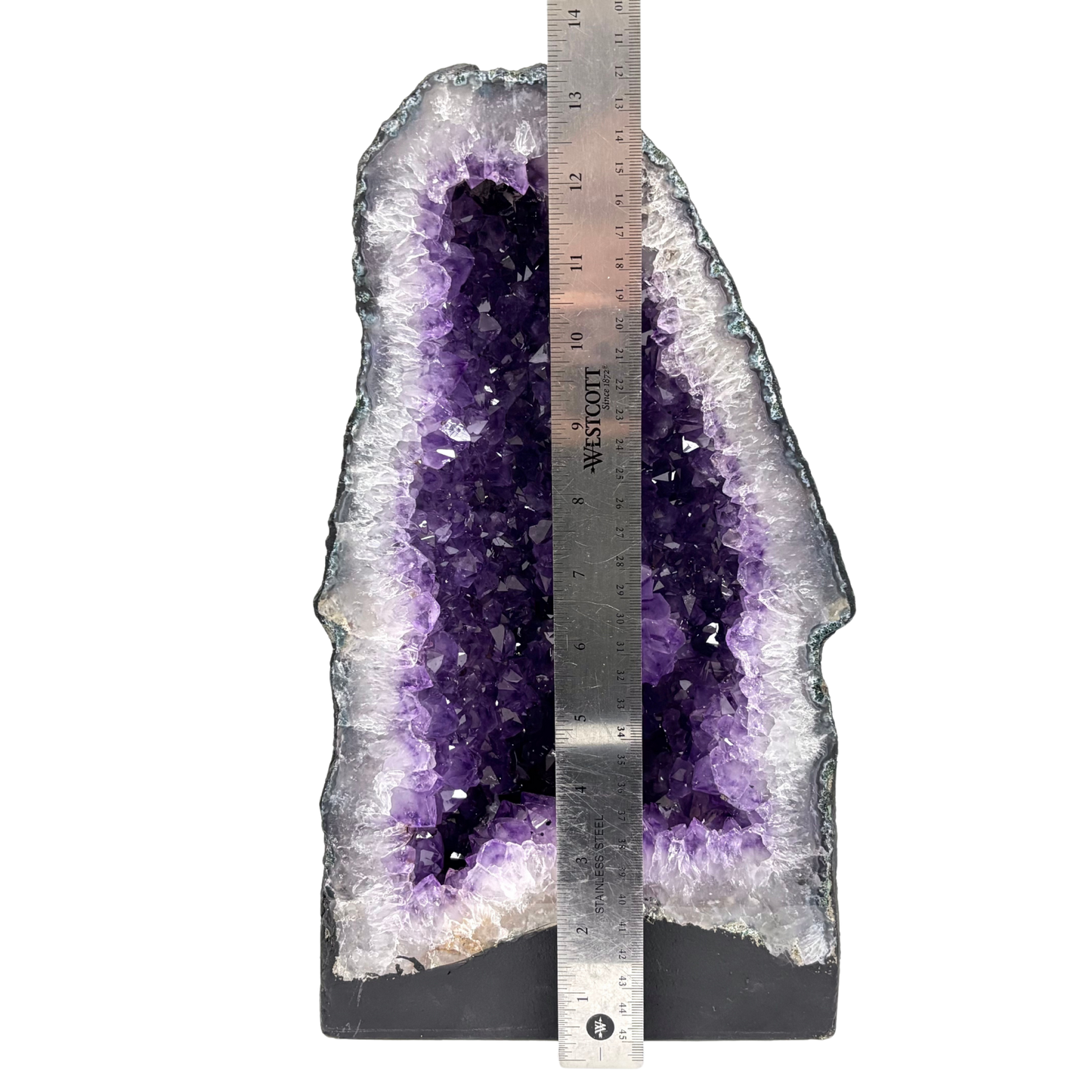 Natural Dark Purple Amethyst Crystal Geode for Energy Balance, Meditation & Decorative Display - RGD830
