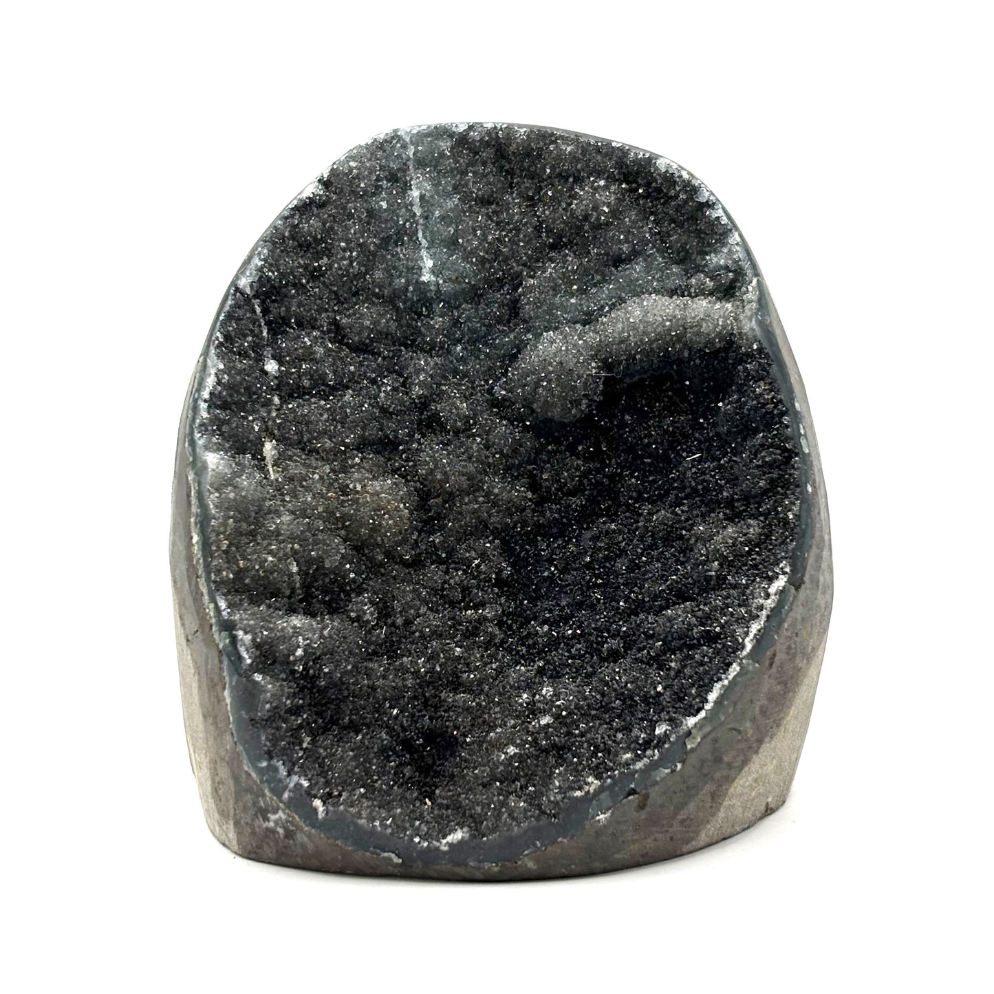Natural Galaxy Black Amethyst Crystal Geode for Energy Healing, Meditation, Home Decor & Crystal Collection - RGD831
