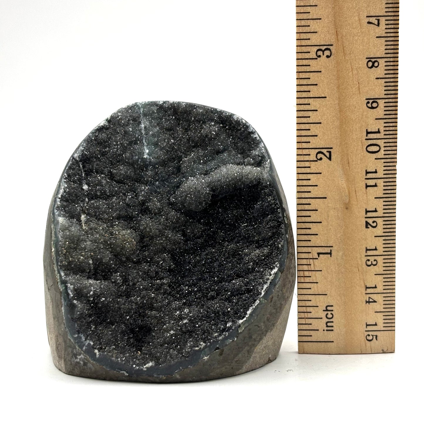 Natural Galaxy Black Amethyst Crystal Geode for Energy Healing, Meditation, Home Decor & Crystal Collection - RGD831