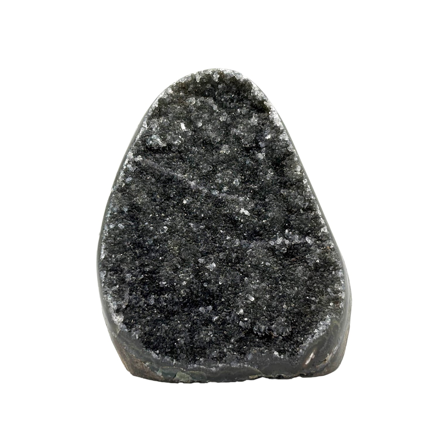 Natural Galaxy Black Amethyst Crystal Geode for Energy Healing, Meditation, Home Decor & Crystal Collection - RGD831