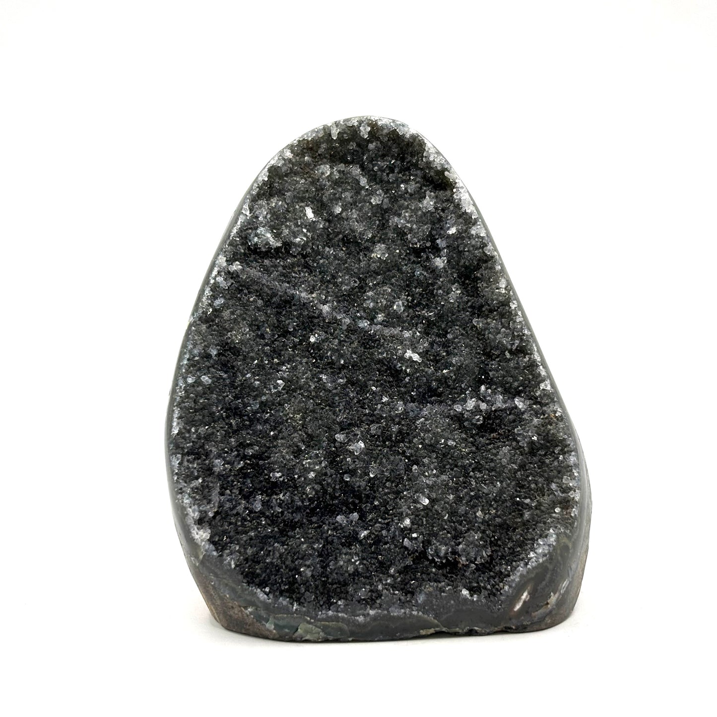 Natural Galaxy Black Amethyst Crystal Geode for Energy Healing, Meditation, Home Decor & Crystal Collection - RGD831