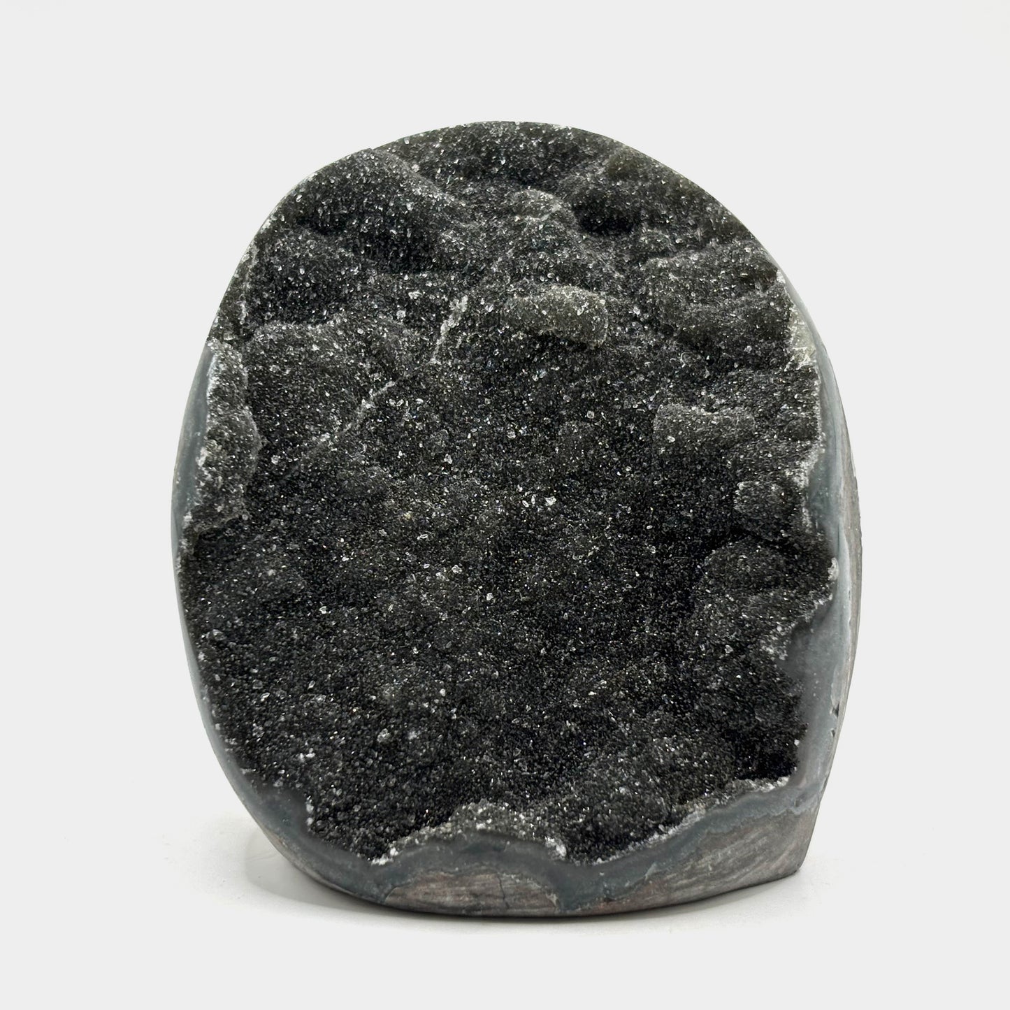 Natural Galaxy Black Amethyst Crystal Geode for Energy Healing, Meditation, Home Decor & Crystal Collection - RGD831